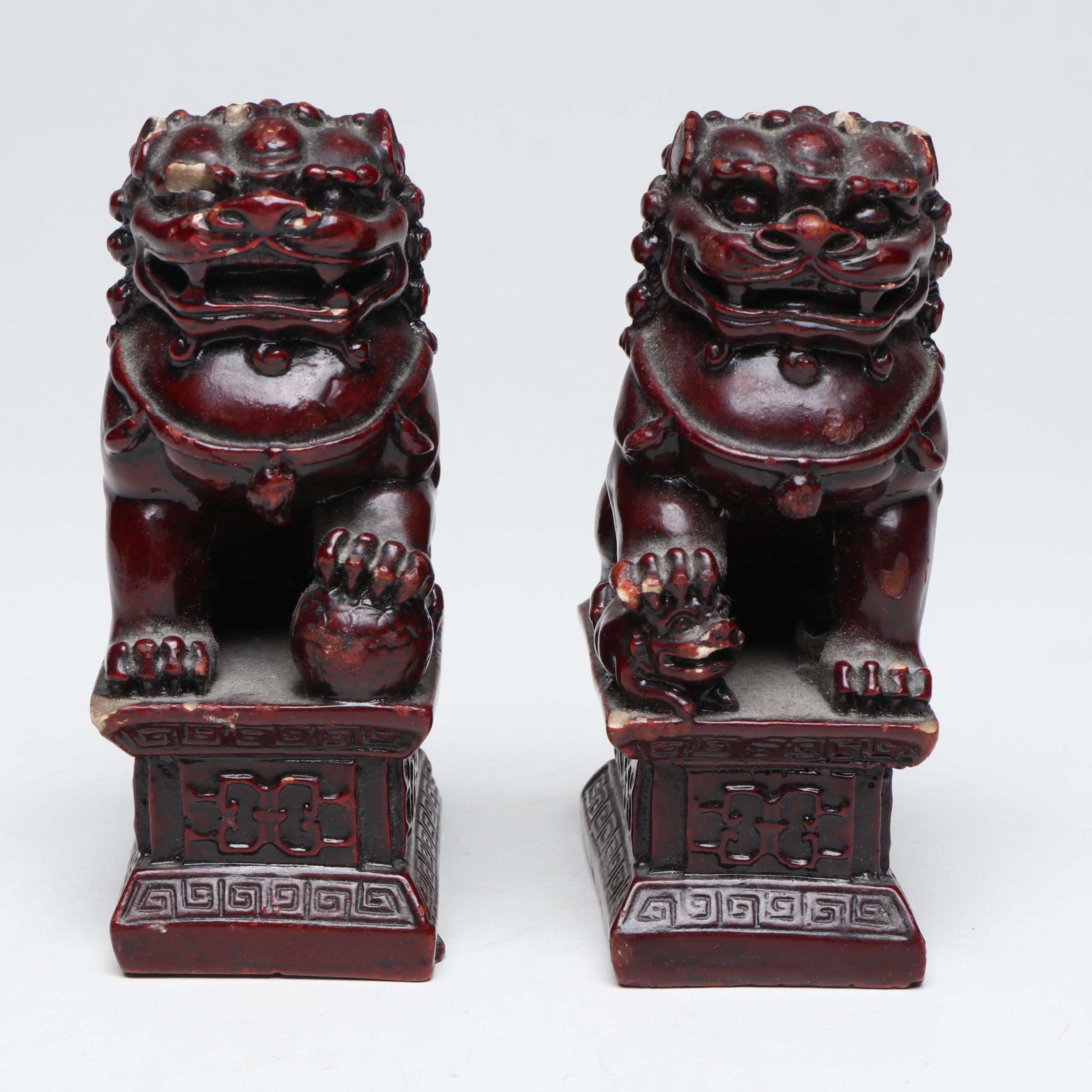Chinese Guardian Lions, Mid to Late 20th Century