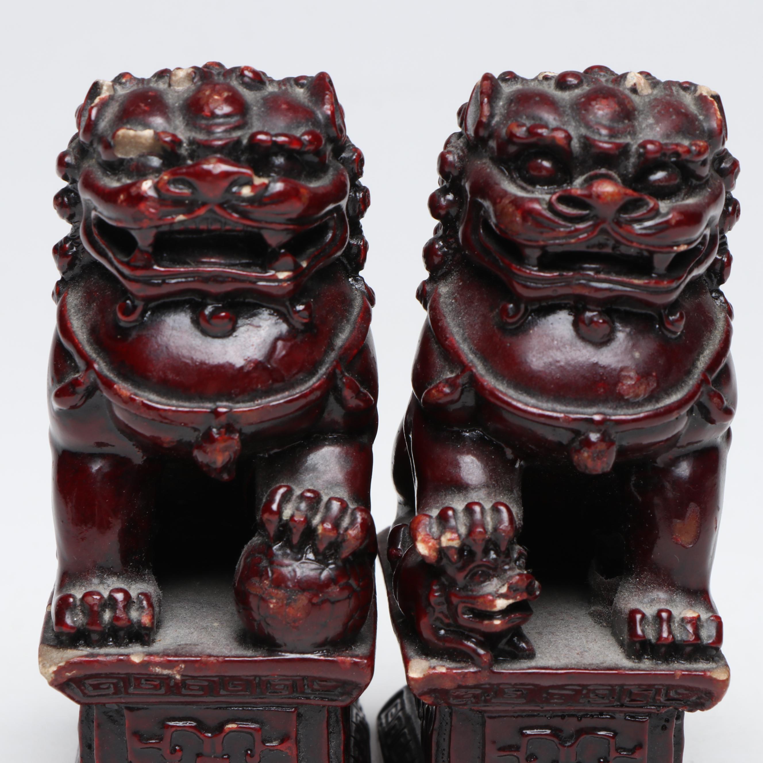 Chinese Guardian Lions, Mid to Late 20th Century