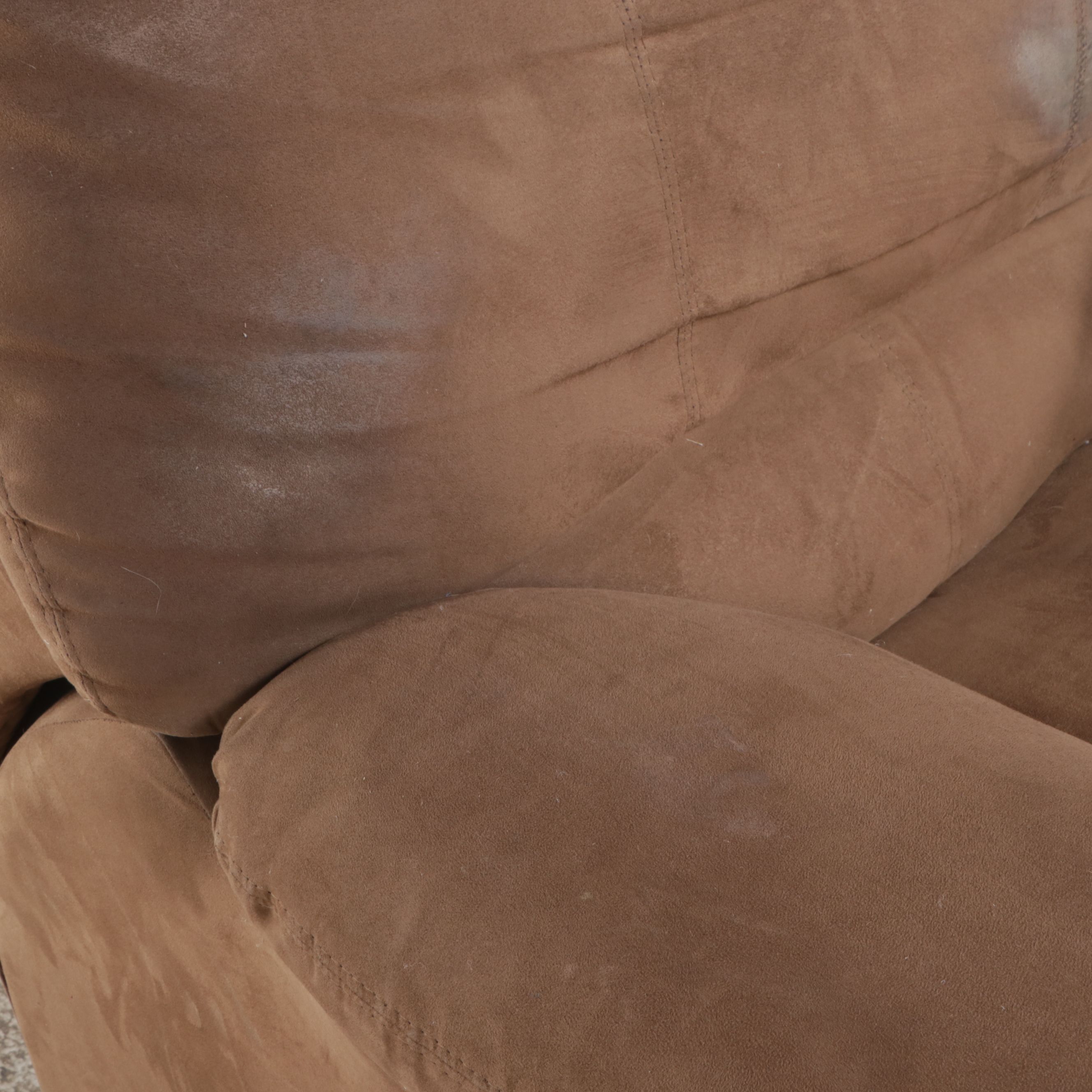 Over-Stuffed Fabric Upholstered Recliner