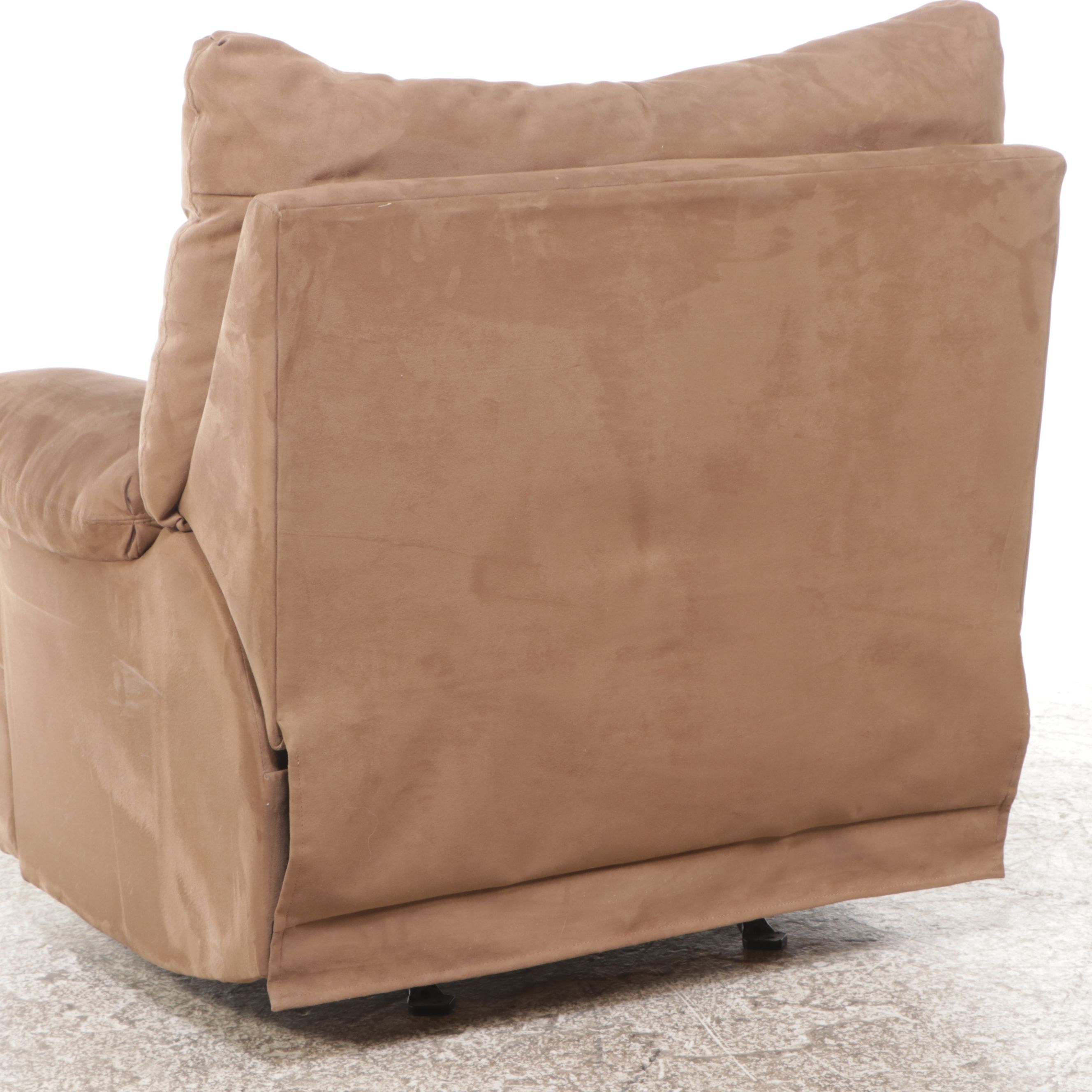 Over-Stuffed Fabric Upholstered Recliner