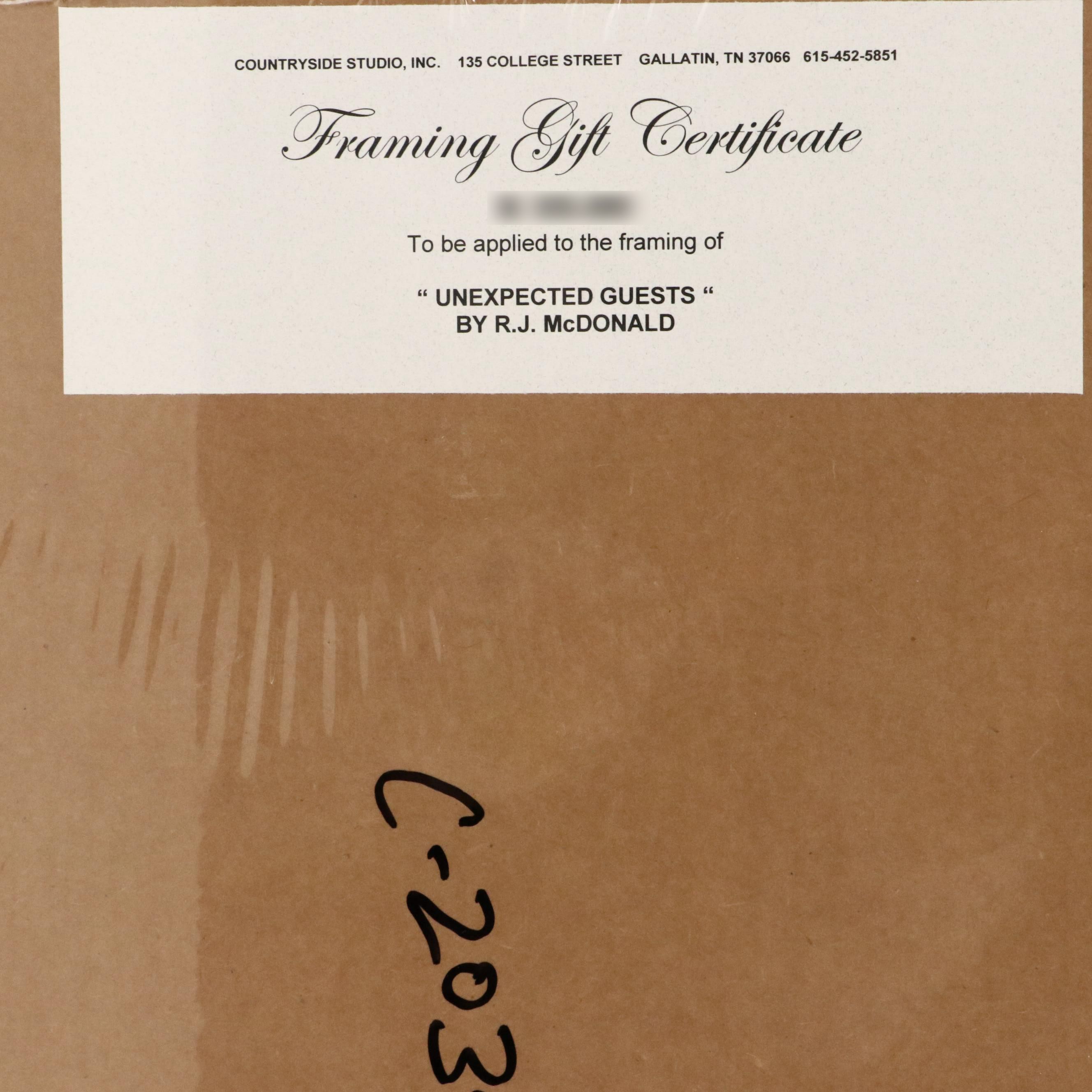 Ralph J. McDonald Offset Lithograph "Unexpected Guests," 2001