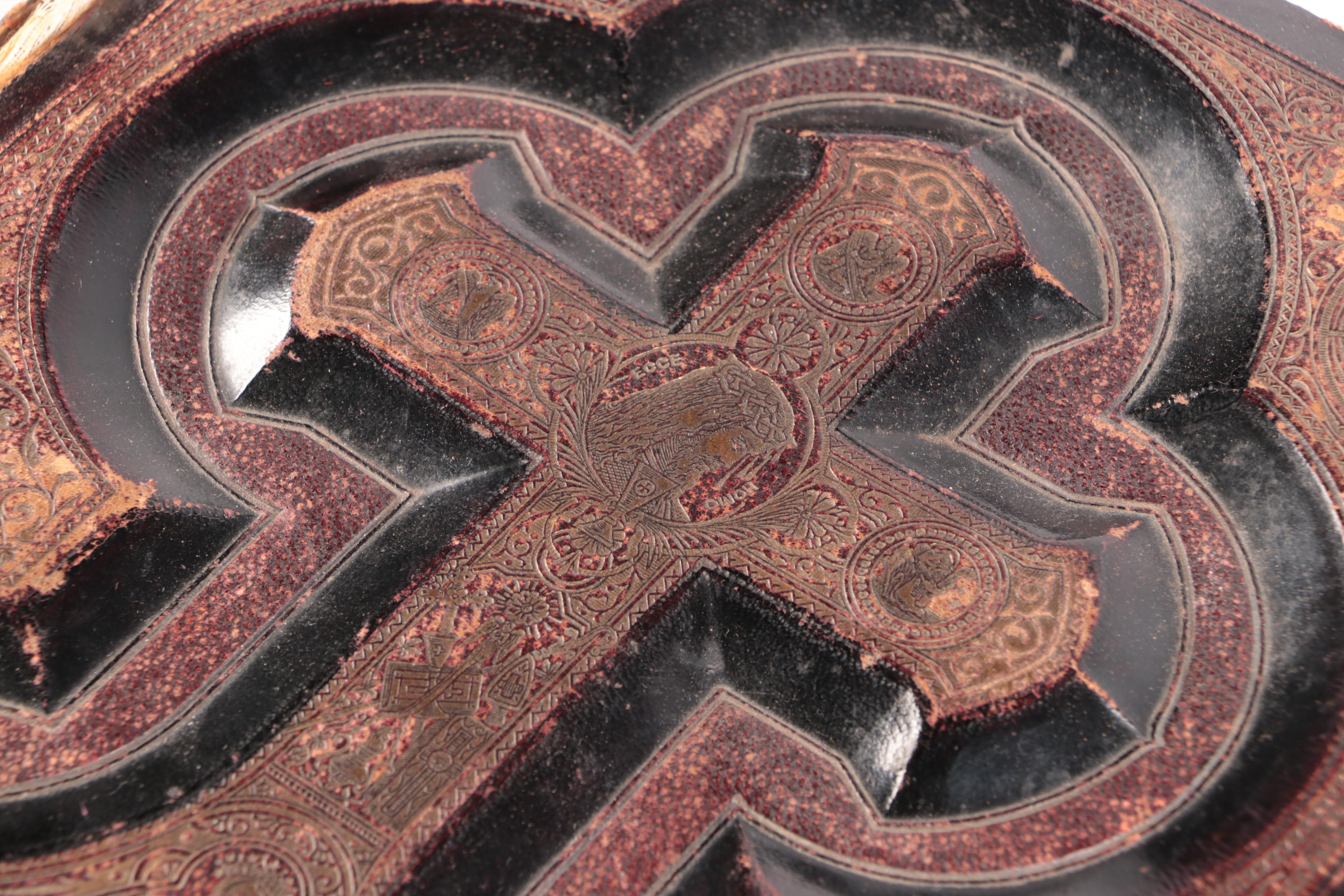 Embossed Leather Bound Holy Bible, Late 19th Century