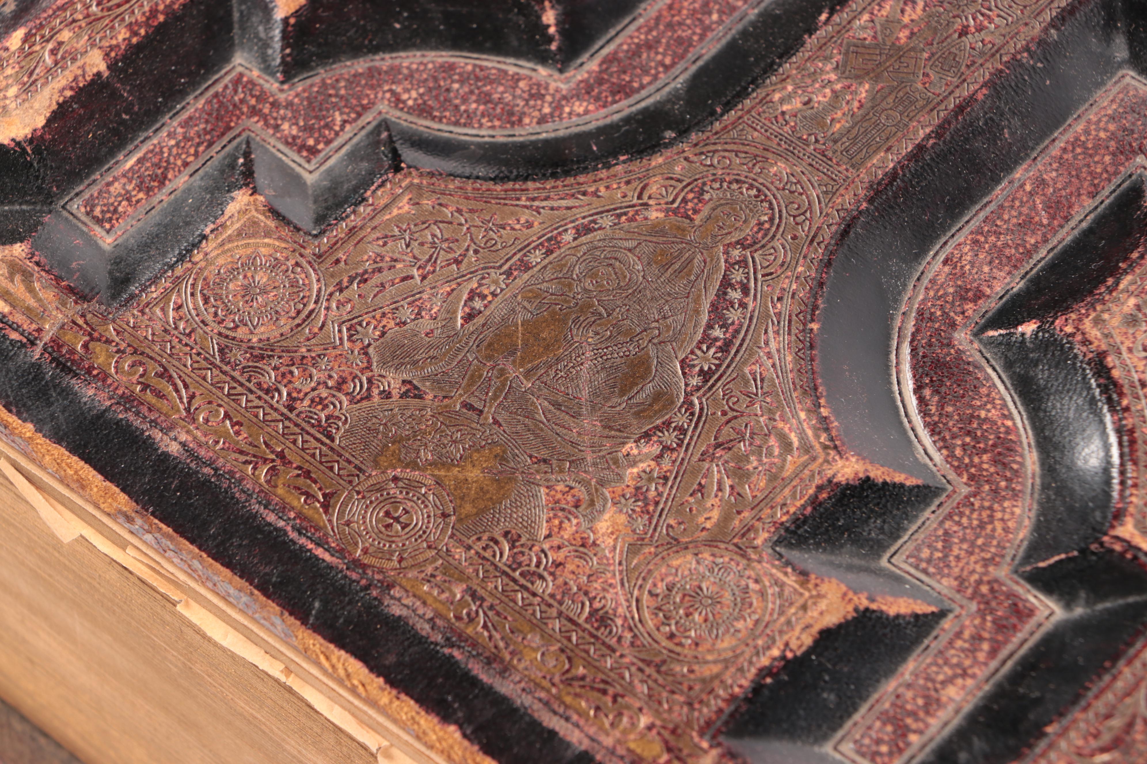 Embossed Leather Bound Holy Bible, Late 19th Century