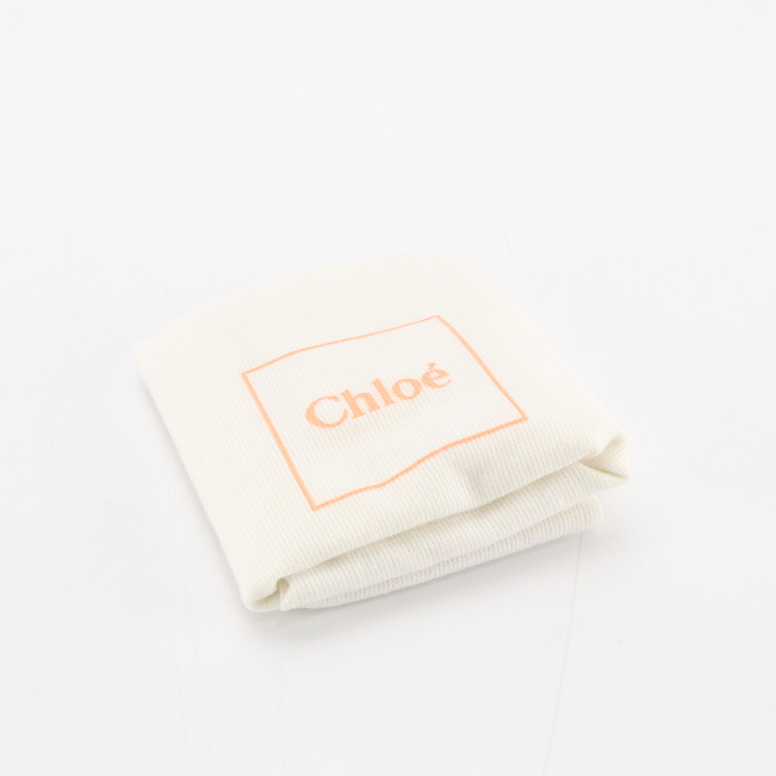 Chloé Front-Flap Rolo Chain Crossbody Bag in Black Textured Leather