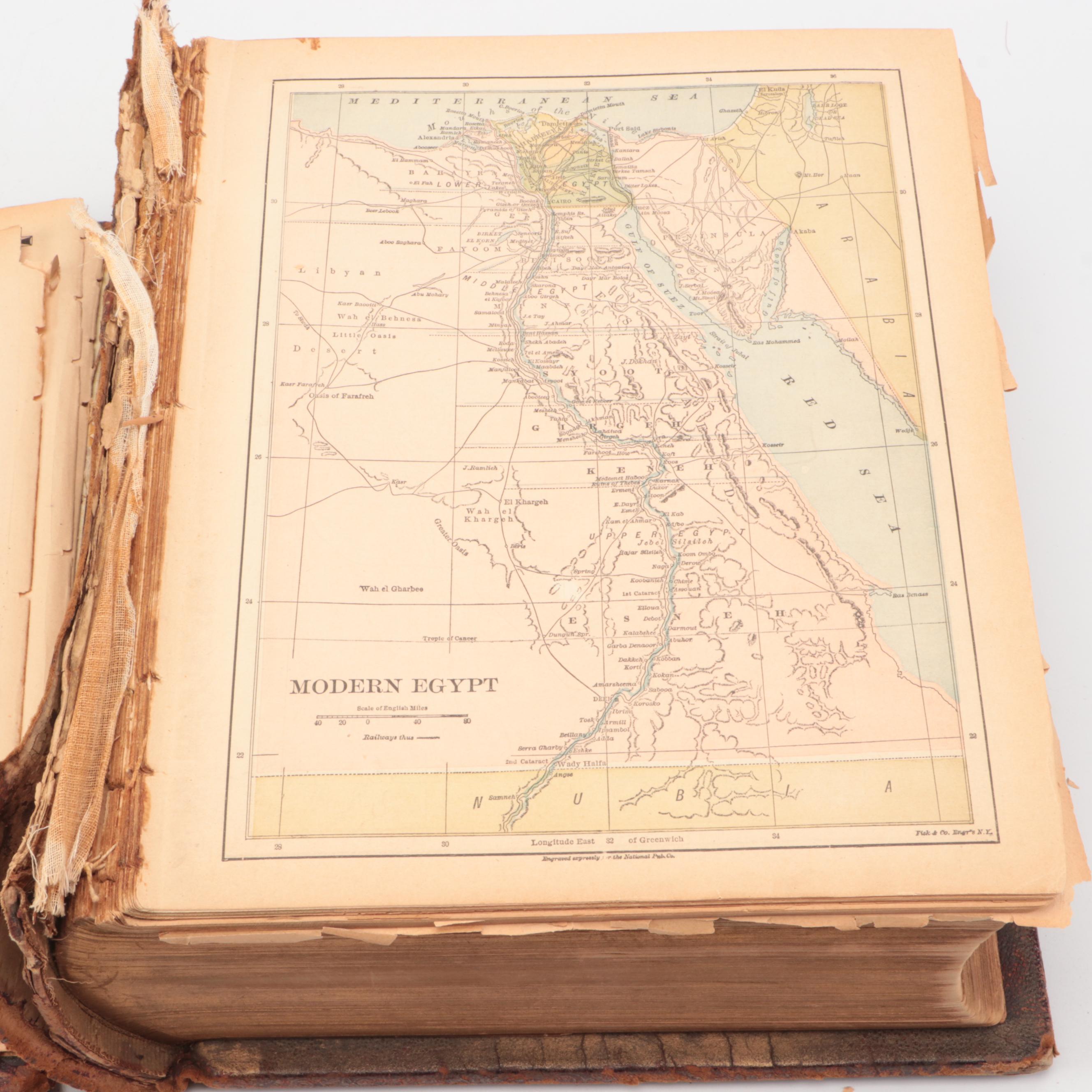 Embossed Leather Bound Holy Bible, Late 19th Century