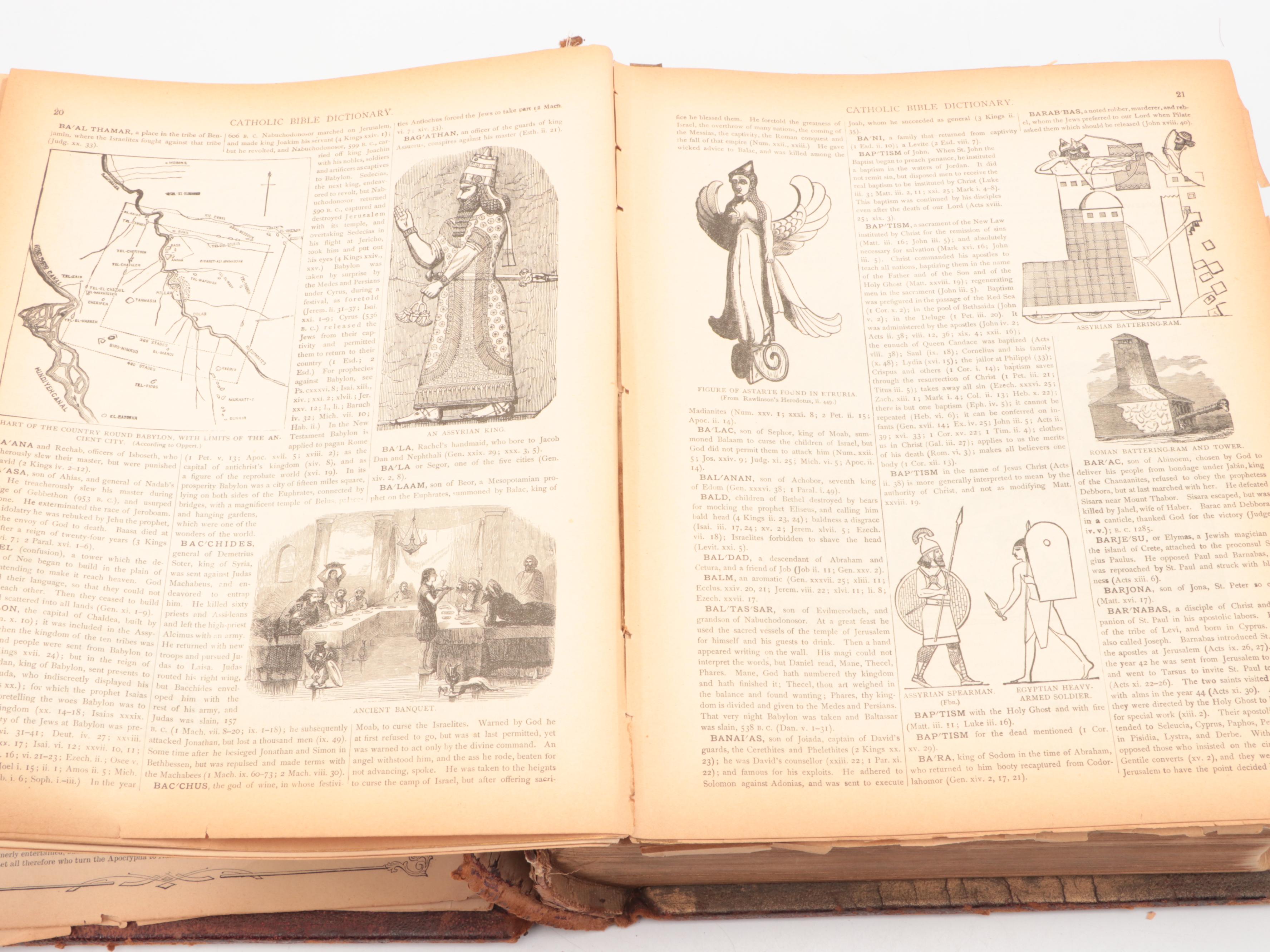 Embossed Leather Bound Holy Bible, Late 19th Century