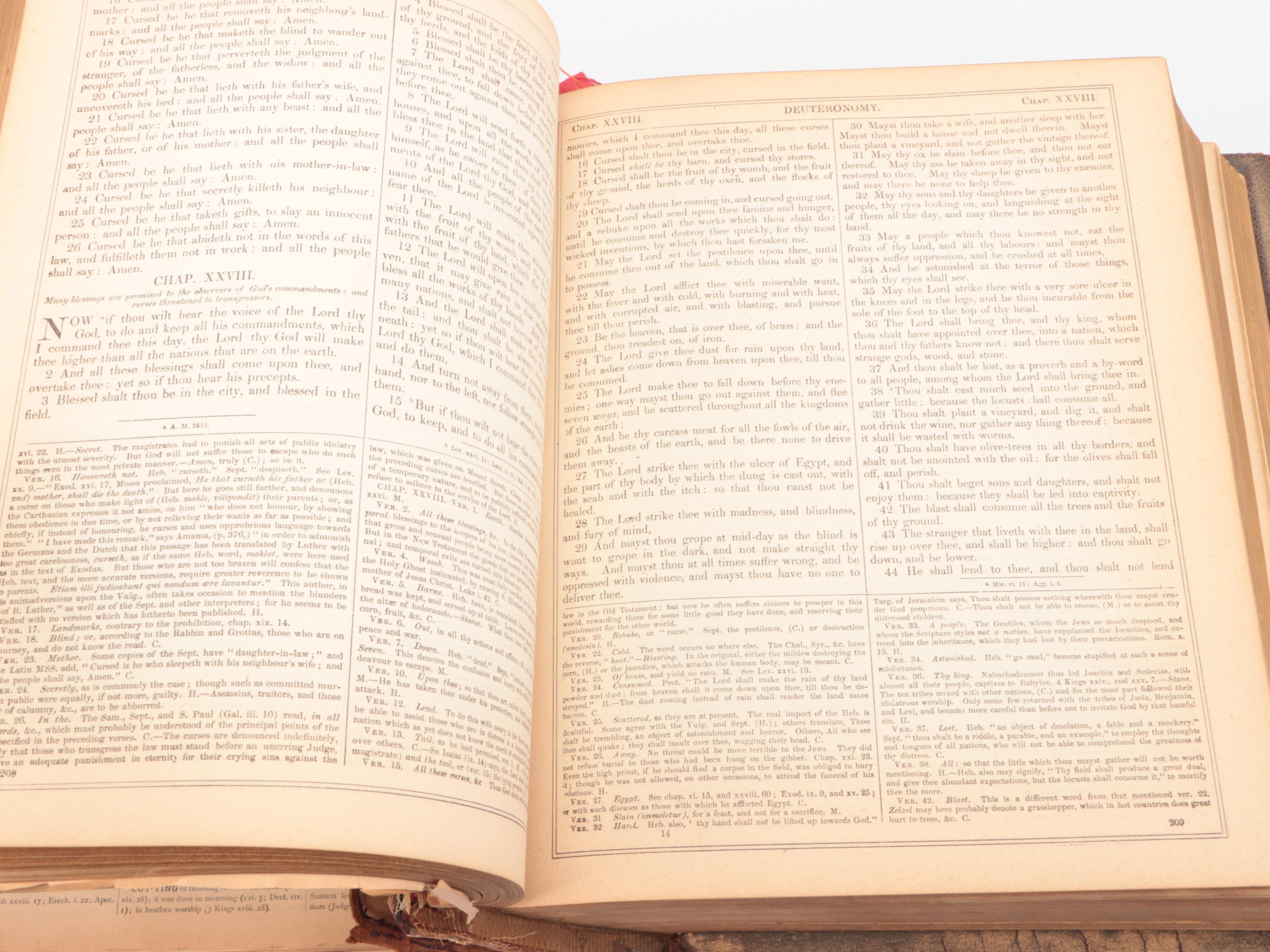 Embossed Leather Bound Holy Bible, Late 19th Century