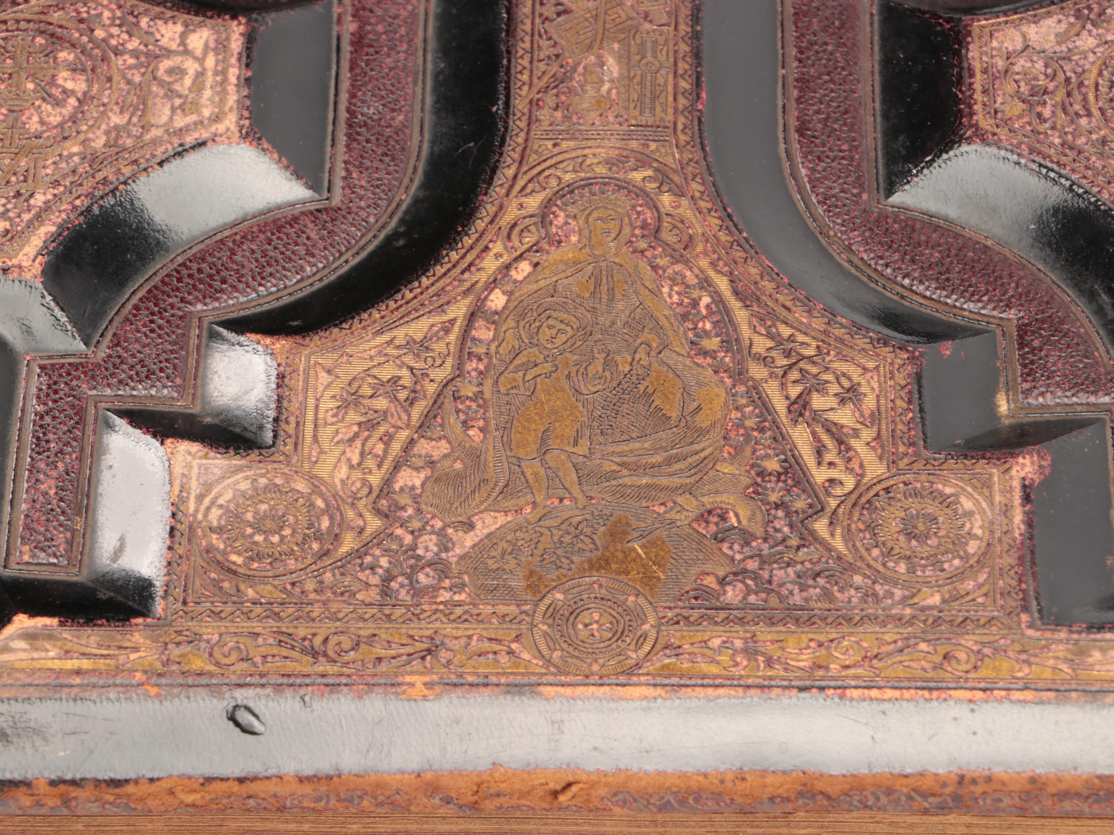 Embossed Leather Bound Holy Bible, Late 19th Century