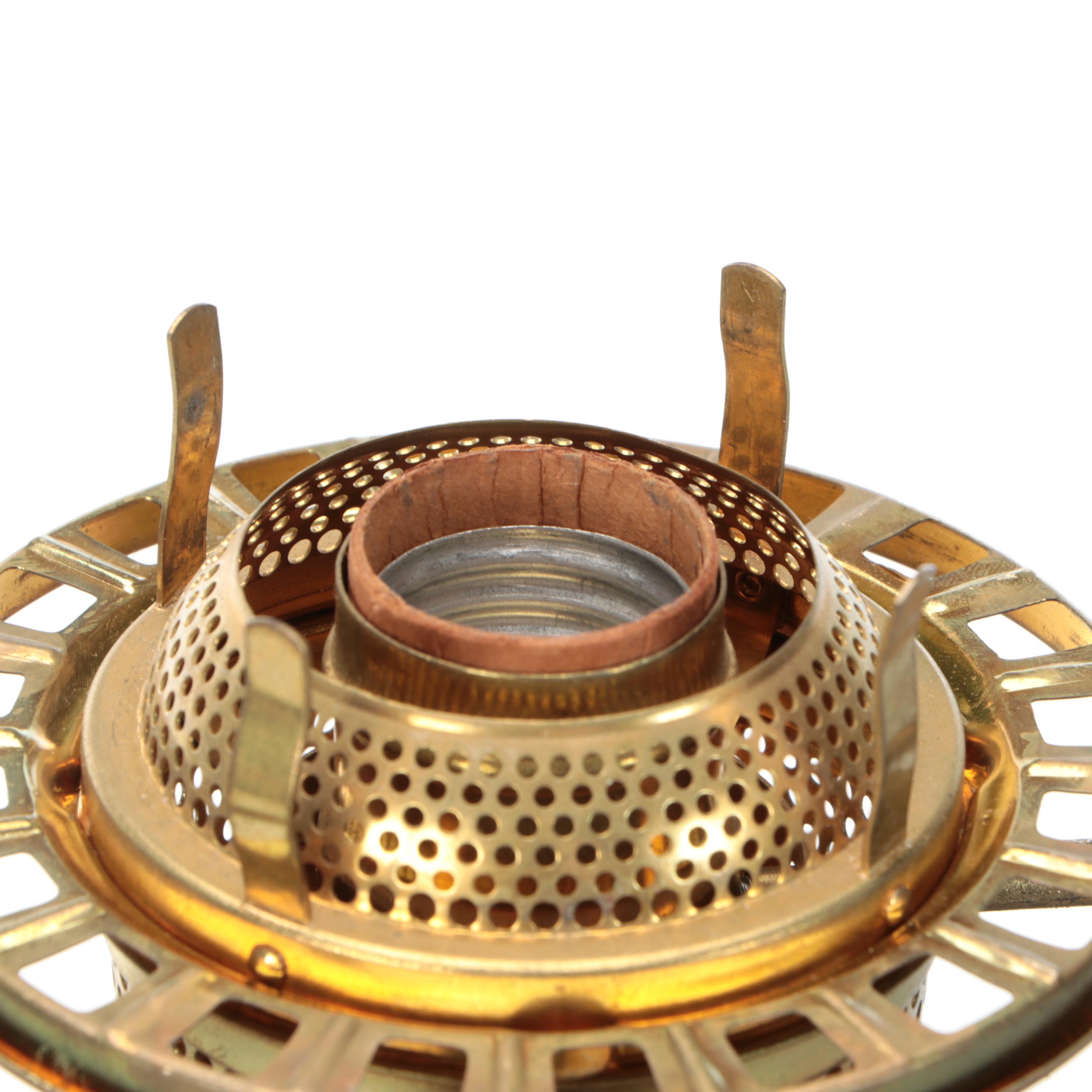 Rococo Style Gilt Metal Table Lamp with Embossed Cherub Glass Shade