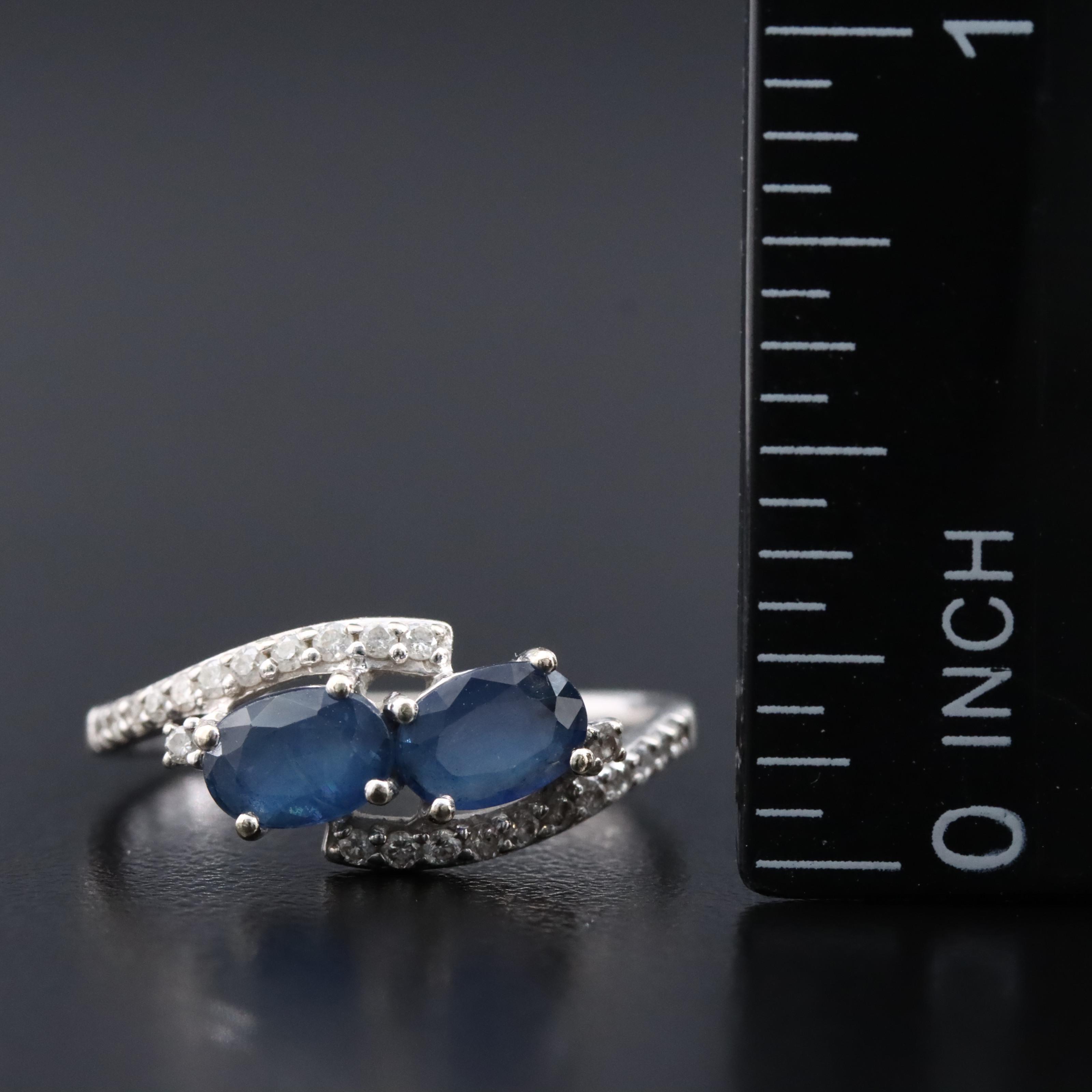 14K Sapphire and Diamond Ring