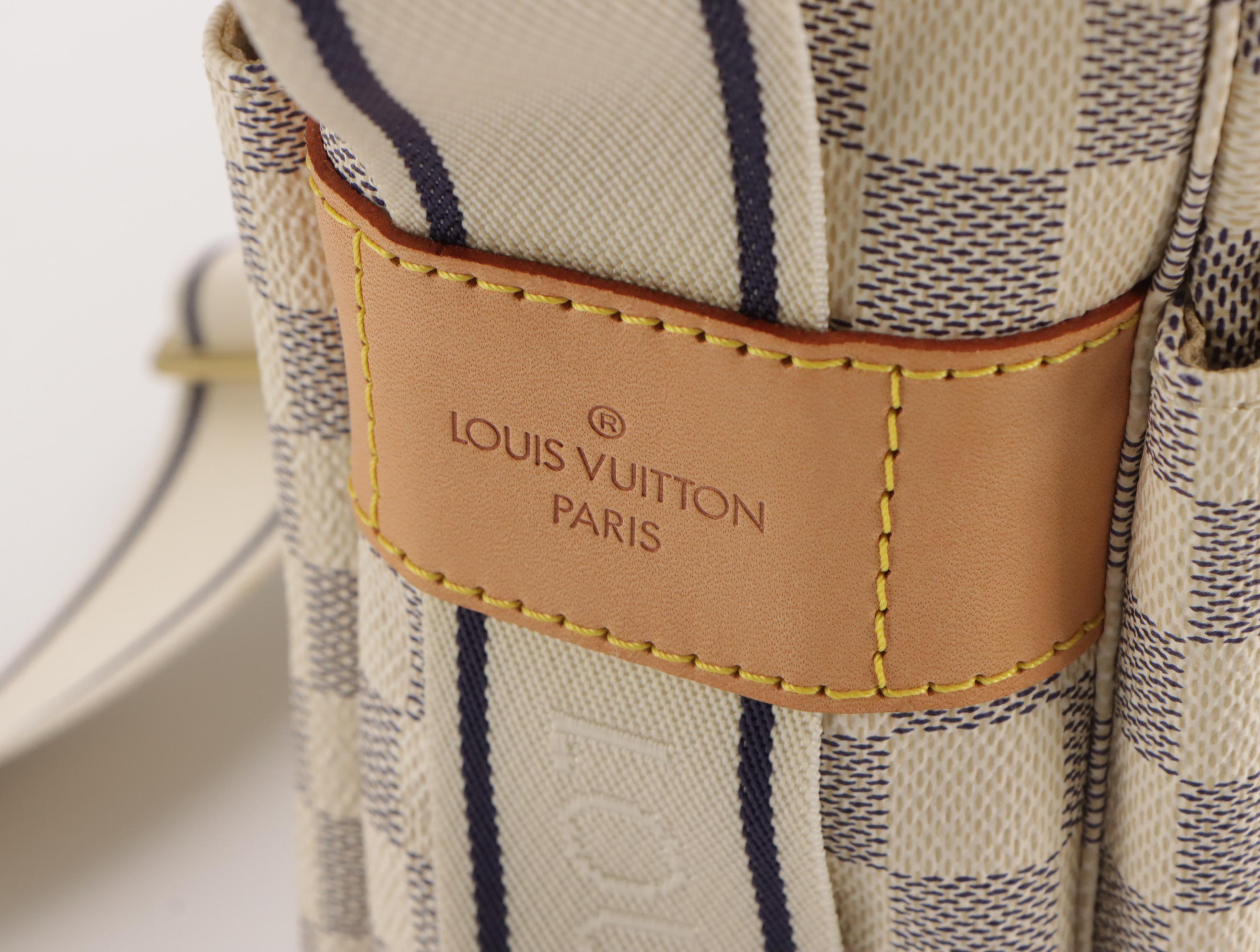 Louis Vuitton Naviglio Messenger Bag in Damier Azur Canvas