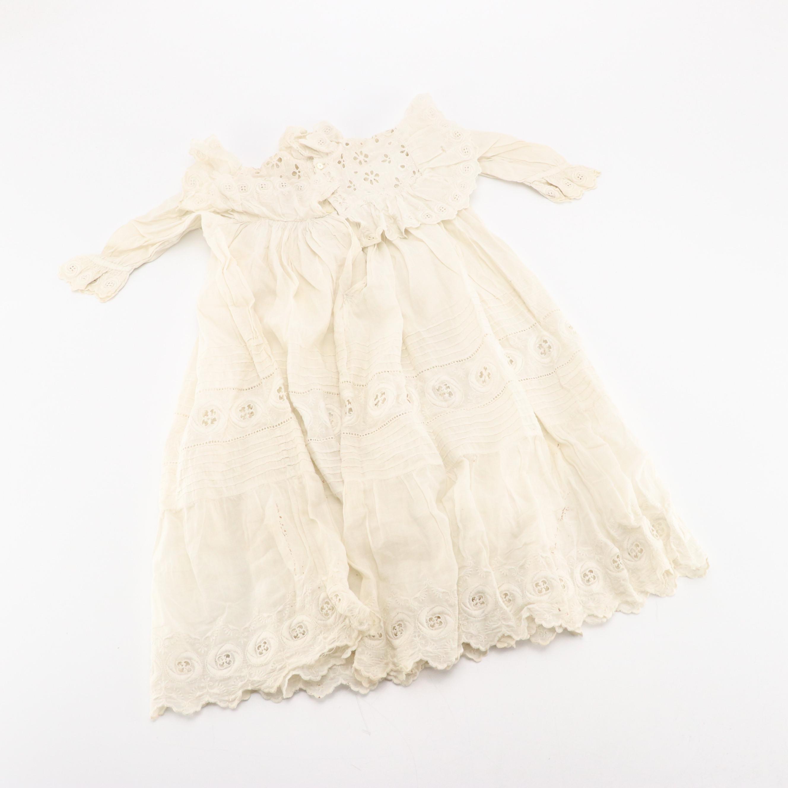 Vintage Cotton Lace Baby Gown