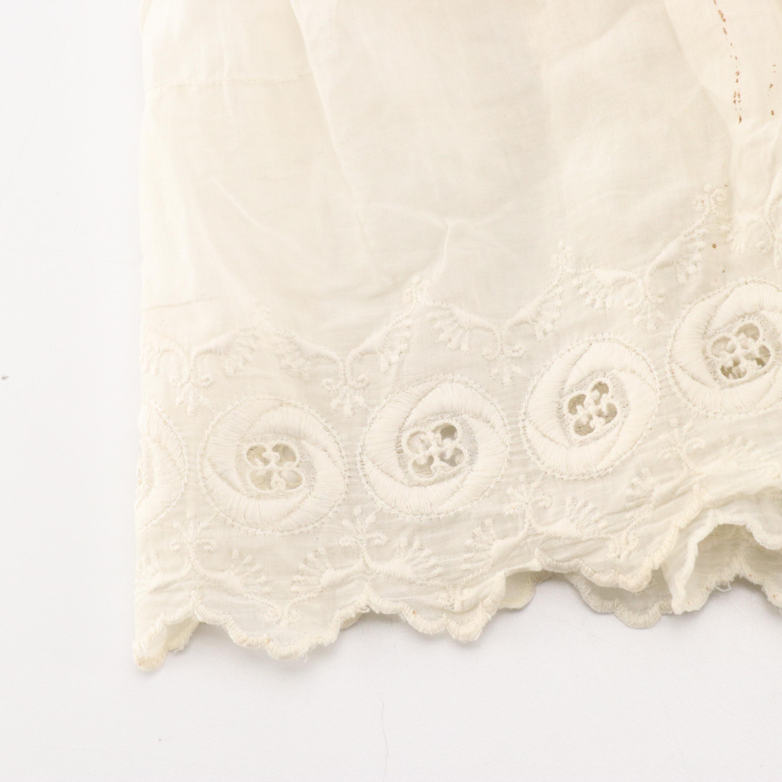 Vintage Cotton Lace Baby Gown