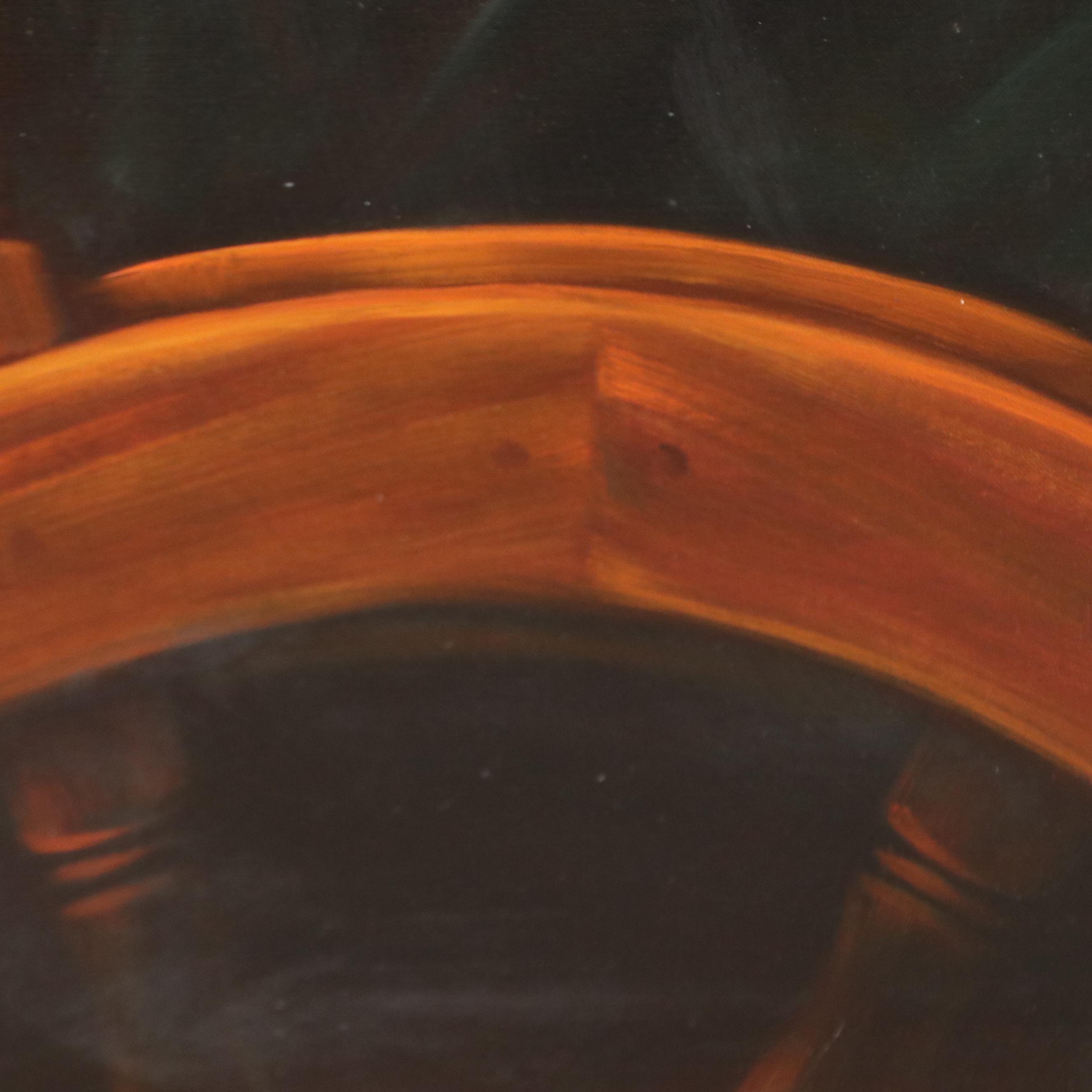 Lee Young Oil Portrait Painting of Seasoned Sea Captain, Late 20th Century