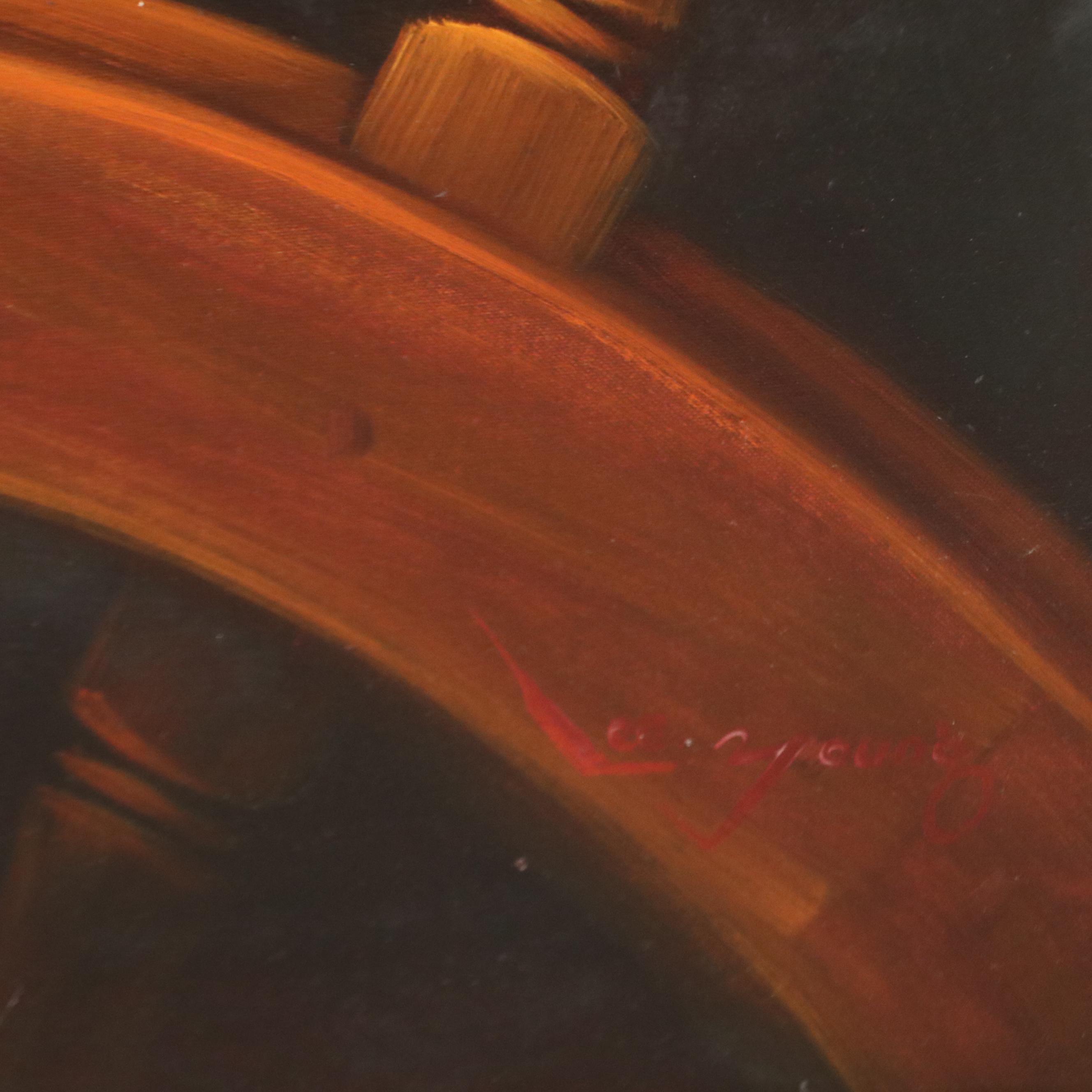 Lee Young Oil Portrait Painting of Seasoned Sea Captain, Late 20th Century