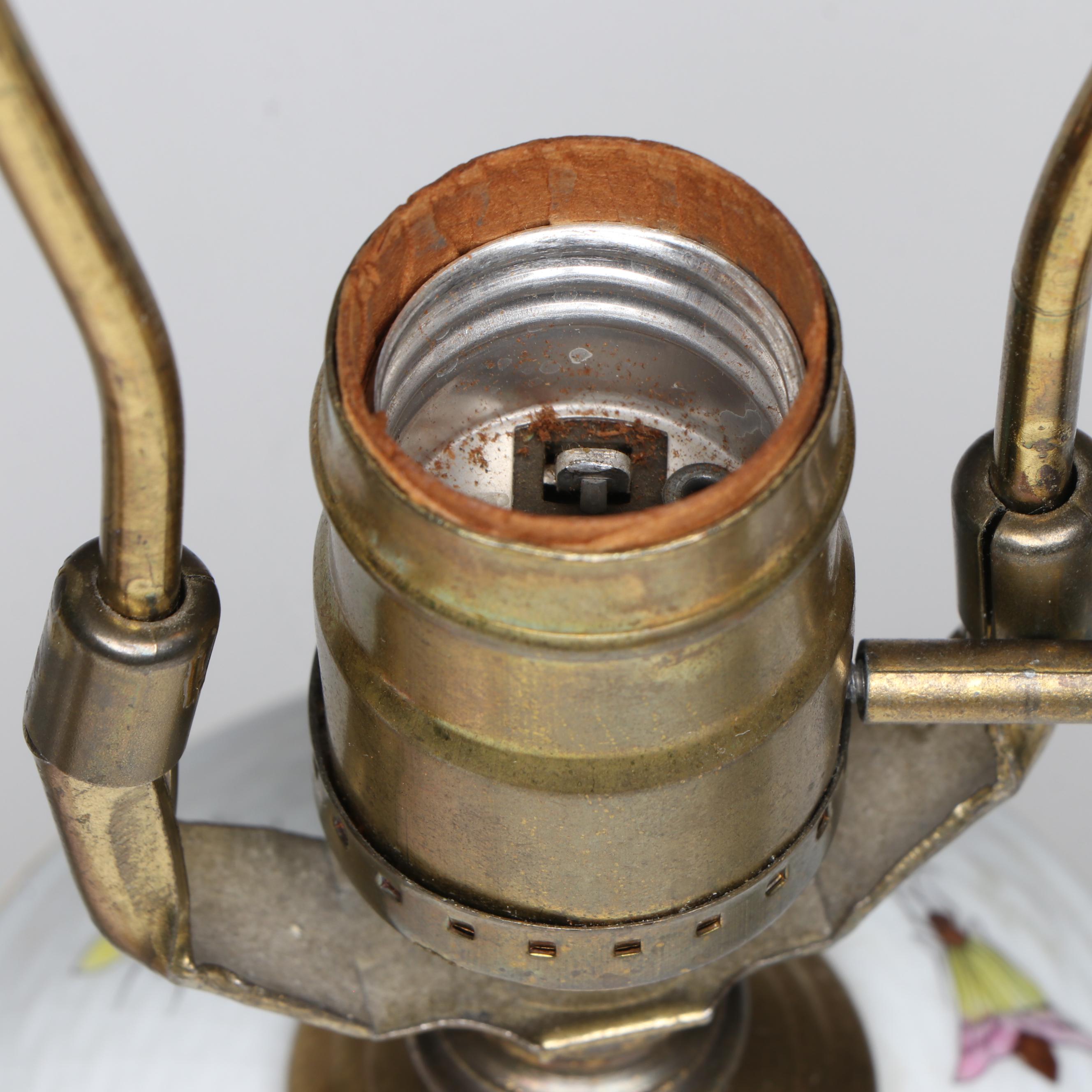 Chelsea House, Herend, and Other Floral Porcelain and Glass Table Lamps