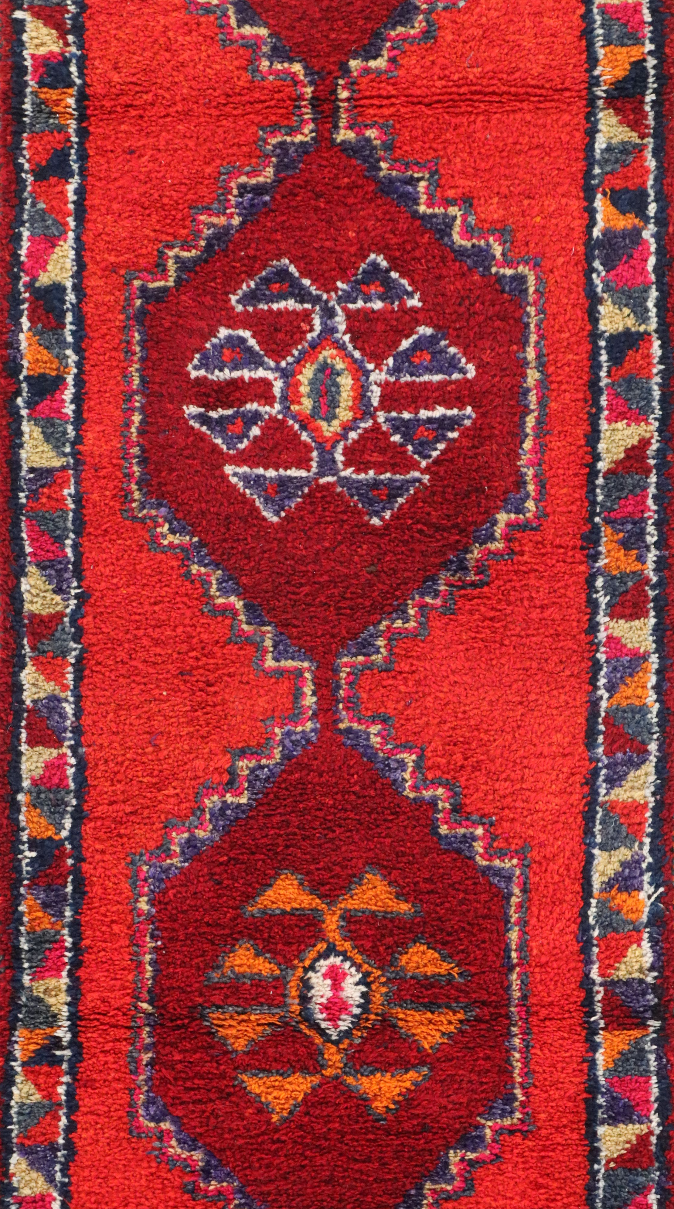 3'2 x 11'6 Hand-Knotted Moroccan Berber Long Rug