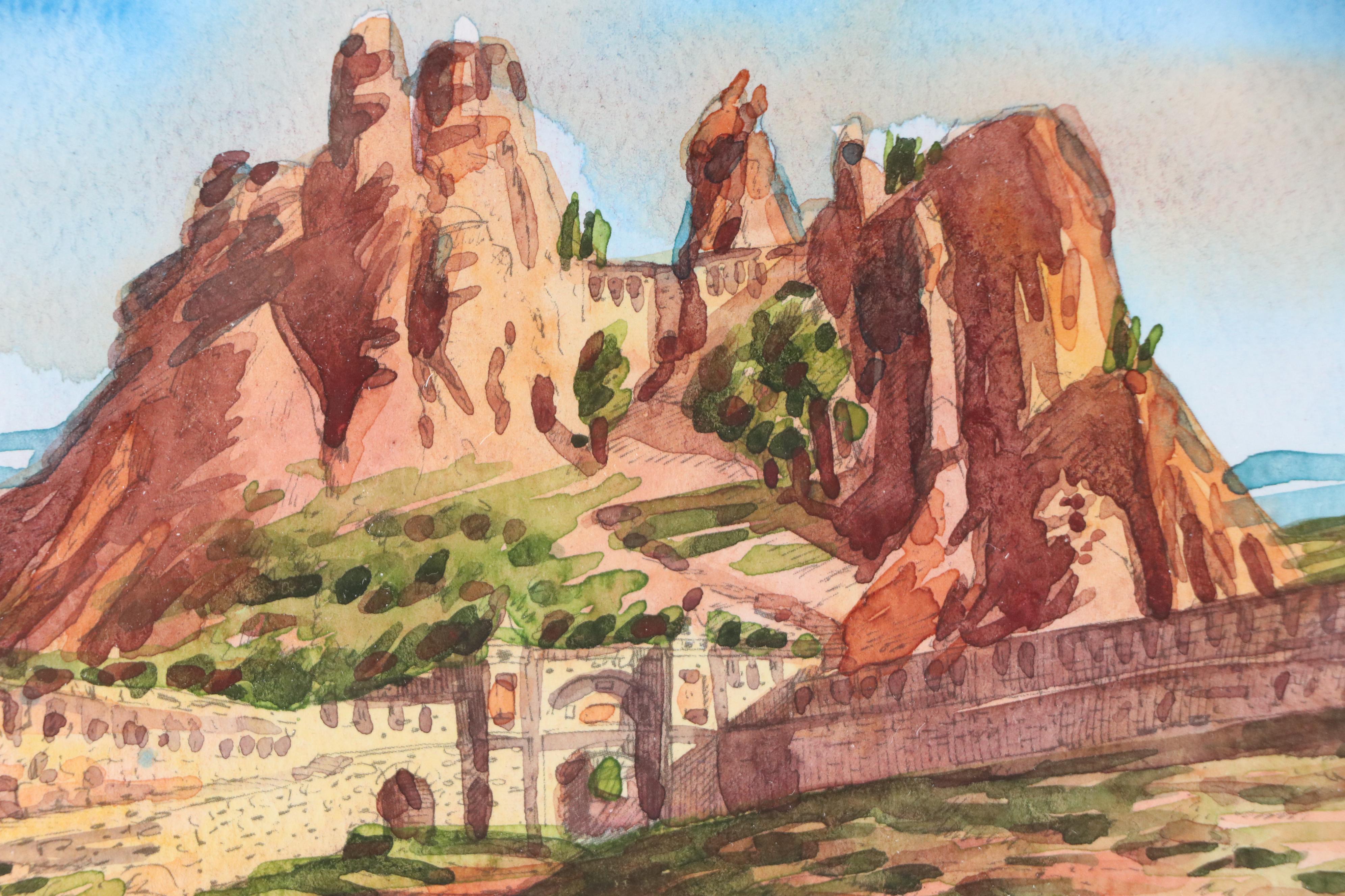 Watercolor Painting of Belogradchik Fortress
