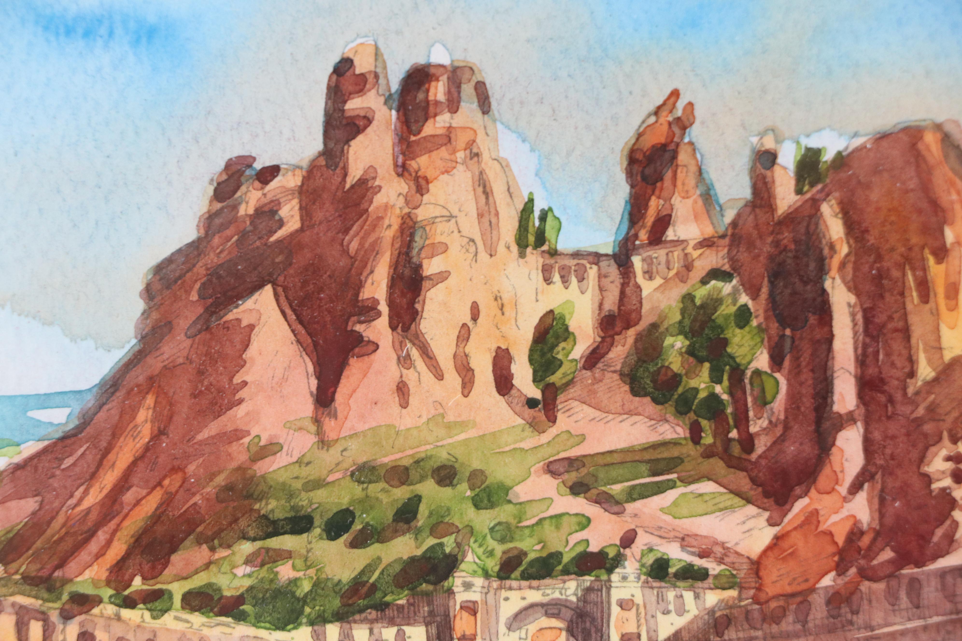 Watercolor Painting of Belogradchik Fortress