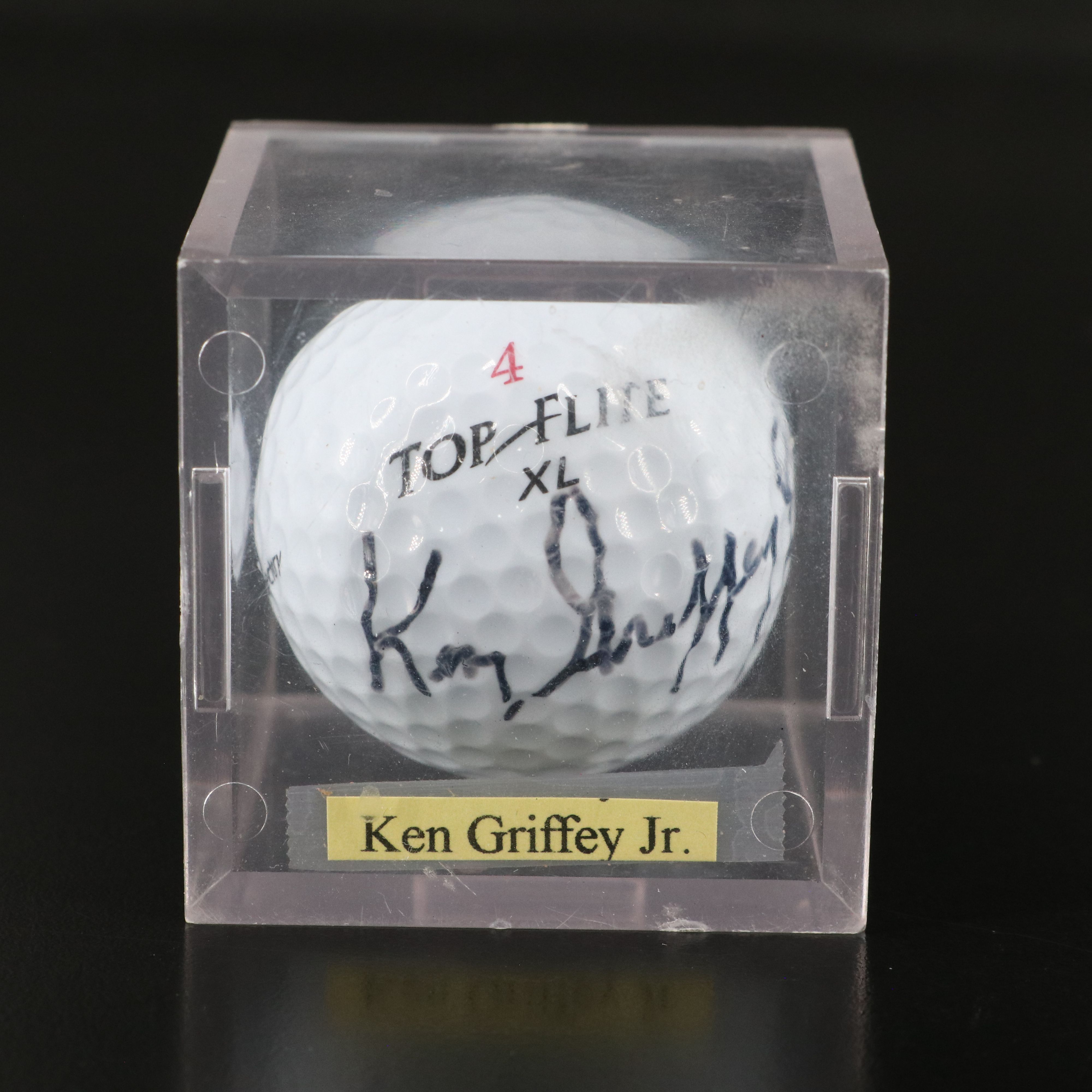 Ken Griffey Jr. Signed Golf Ball with The Highland Mint Silver Coin