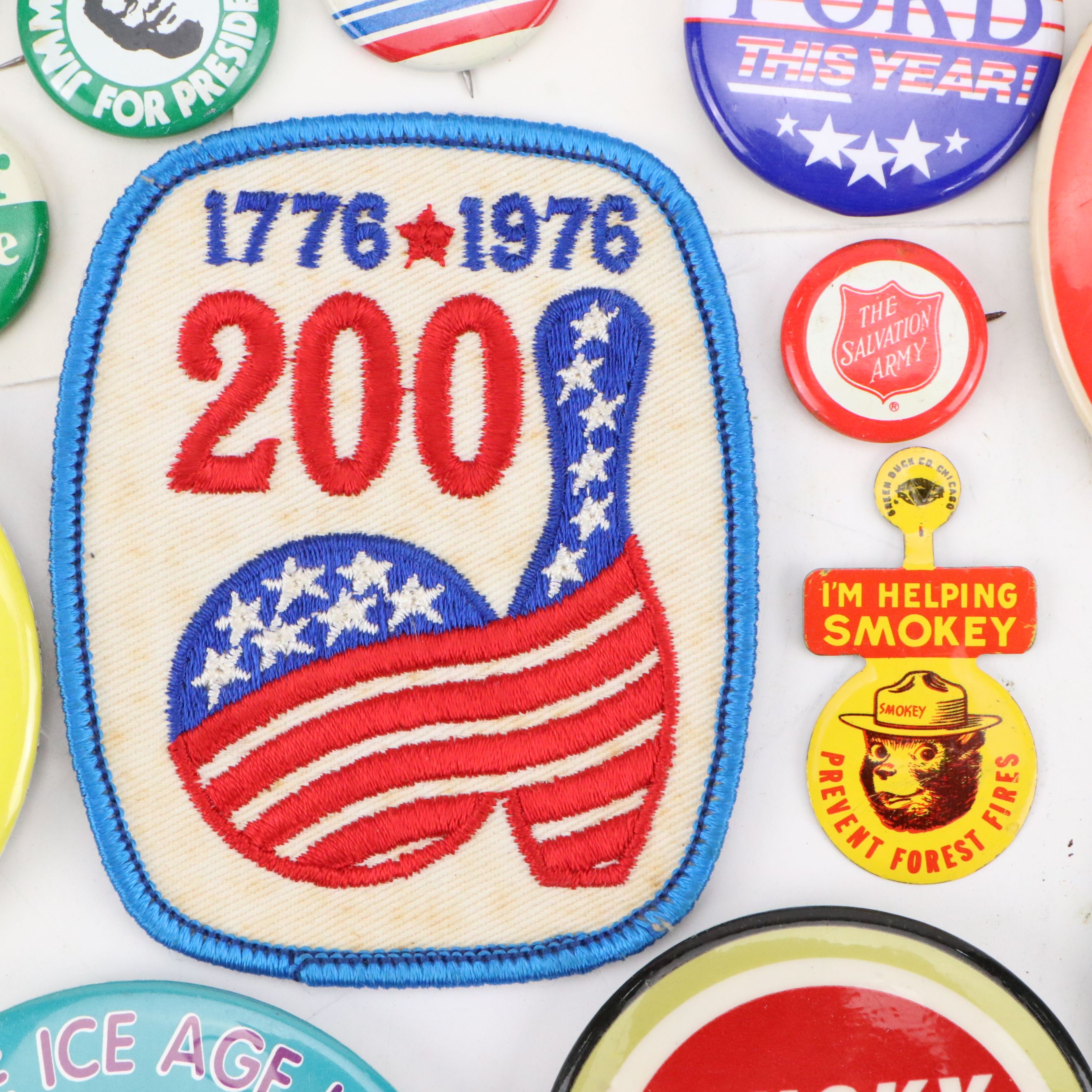 Henry Wallace, Jimmy Carter with Other Pinbacks and Patches, Mid to Late 20th C.