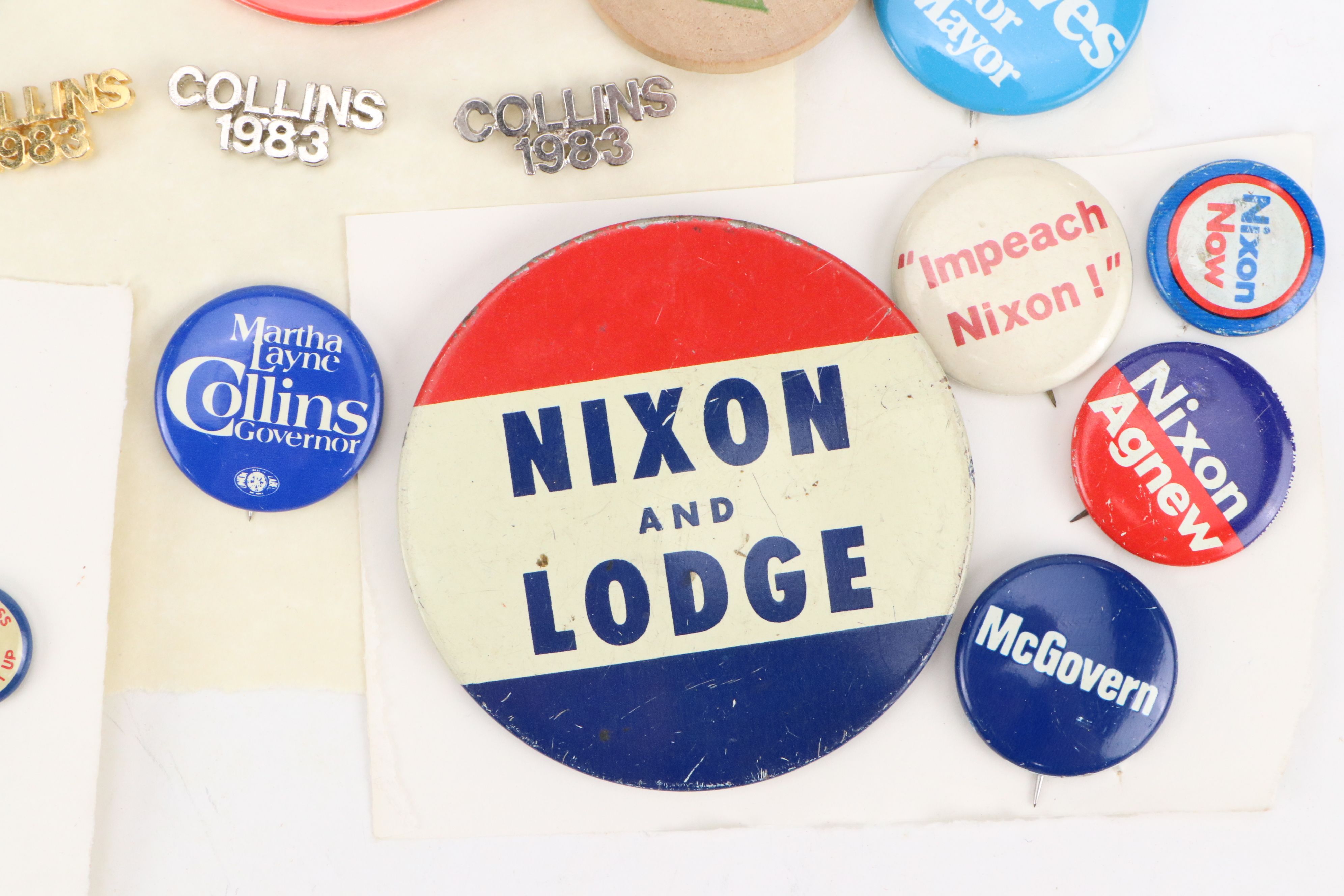 Henry Wallace, Jimmy Carter with Other Pinbacks and Patches, Mid to Late 20th C.