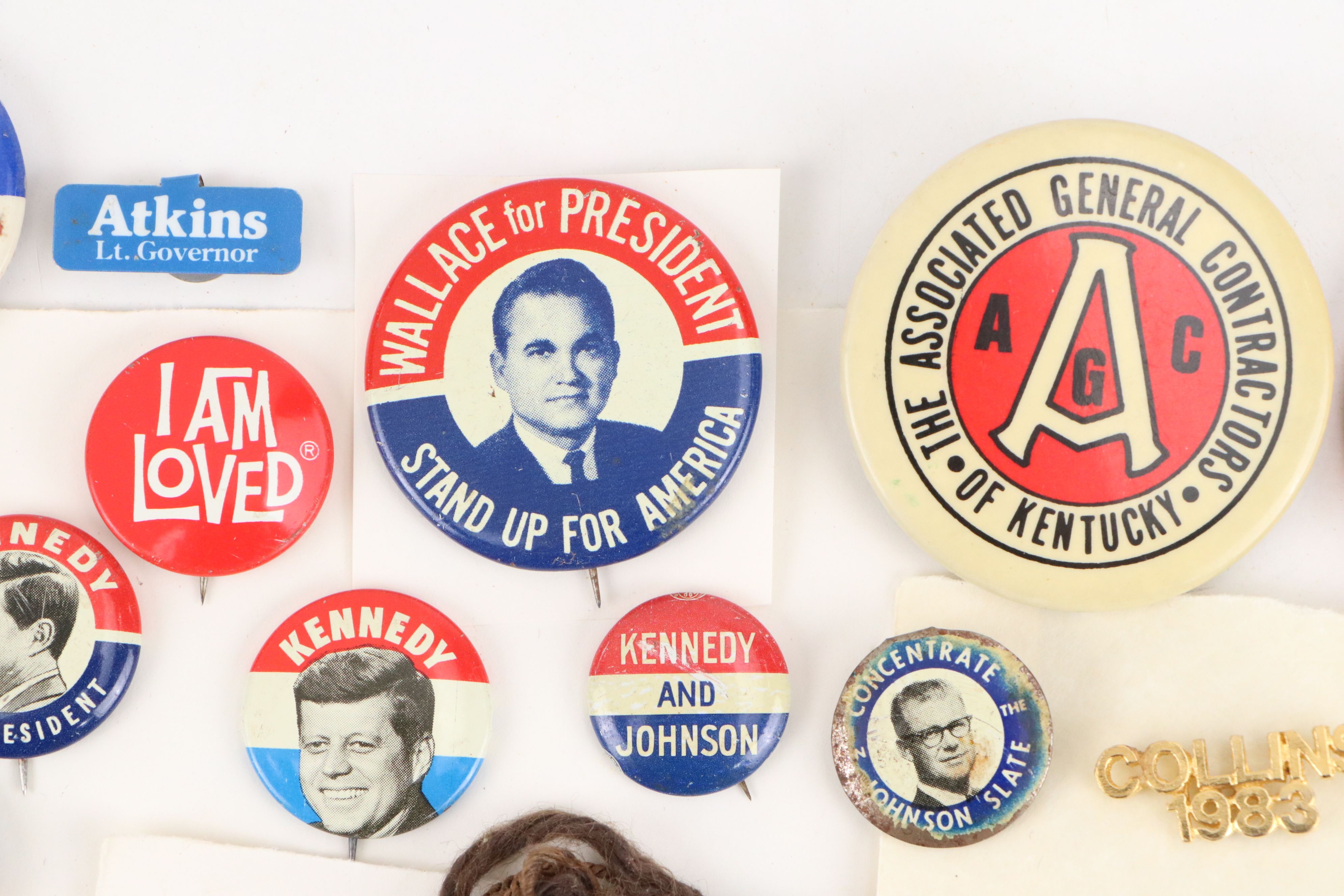 Henry Wallace, Jimmy Carter with Other Pinbacks and Patches, Mid to Late 20th C.