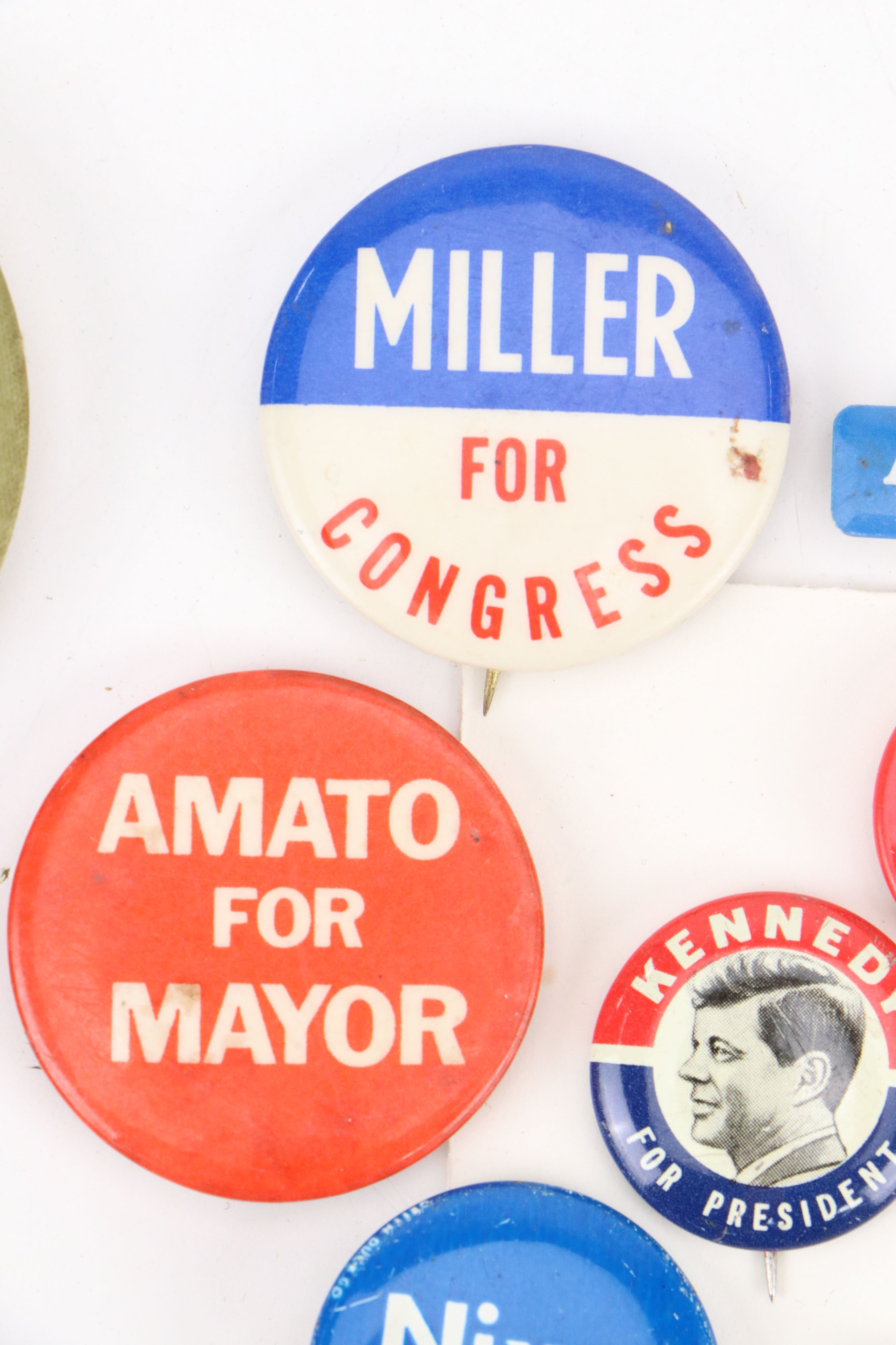 Henry Wallace, Jimmy Carter with Other Pinbacks and Patches, Mid to Late 20th C.