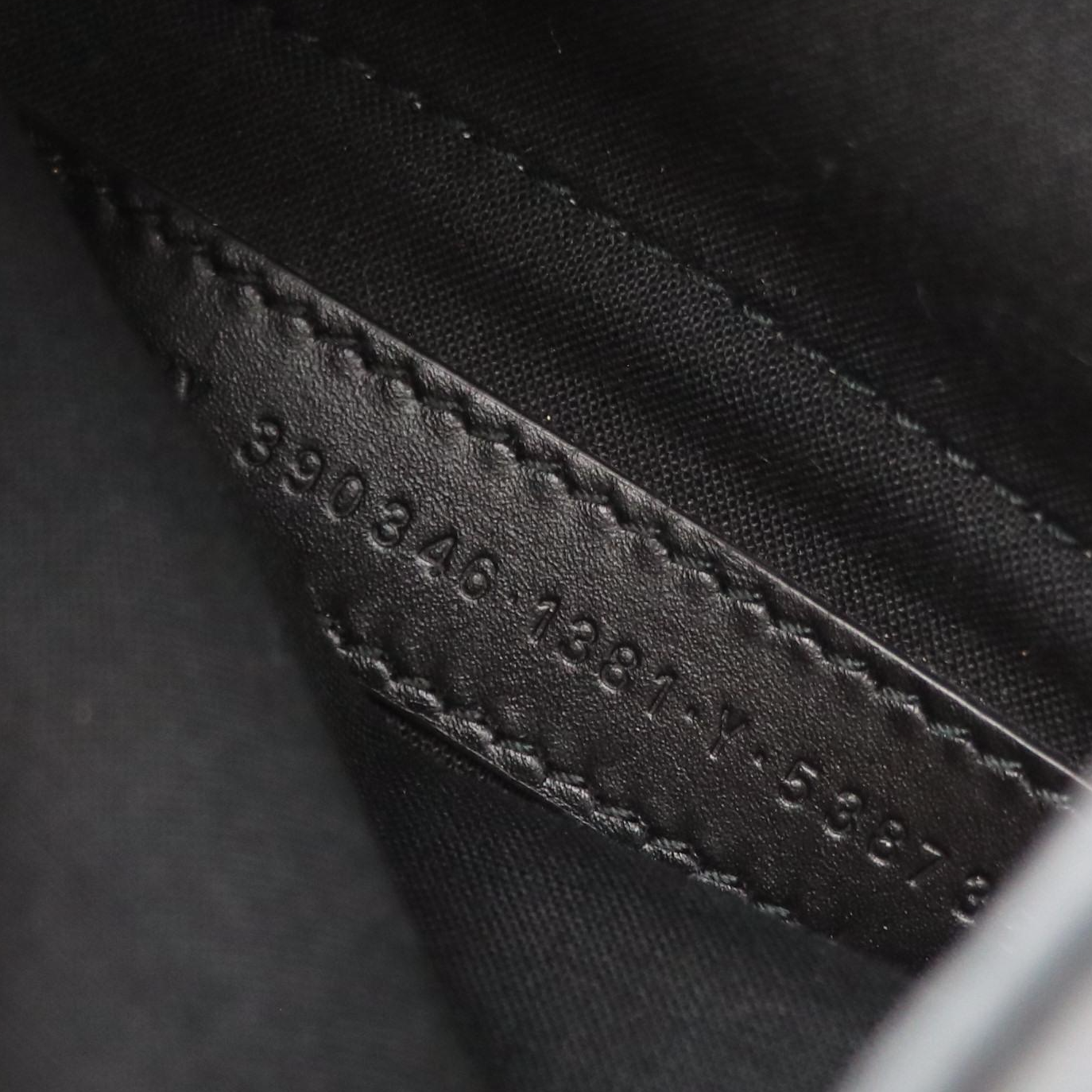 Balenciaga Small Cabas Tote and Zip Pouch in Gray & White Canvas W/ Leather Trim