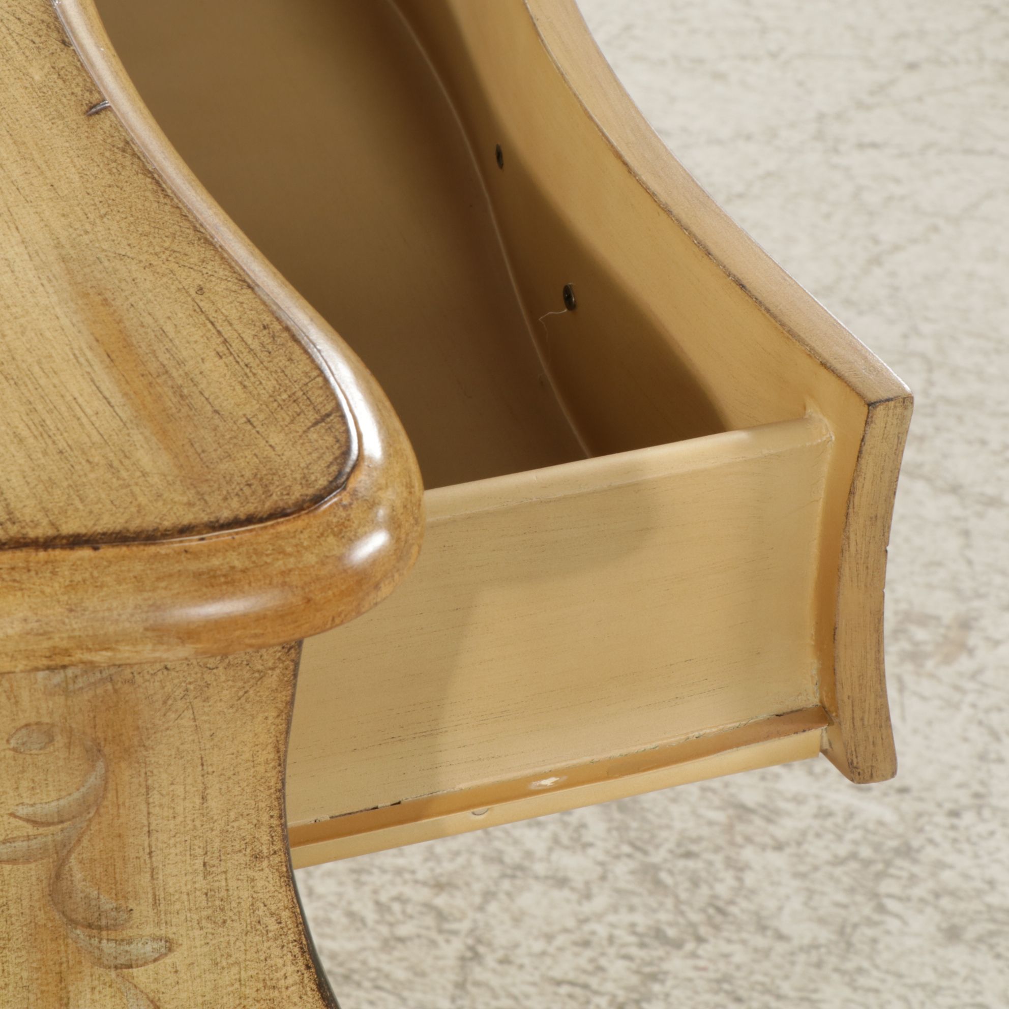 French Baroque Style Painted Bombe Chest