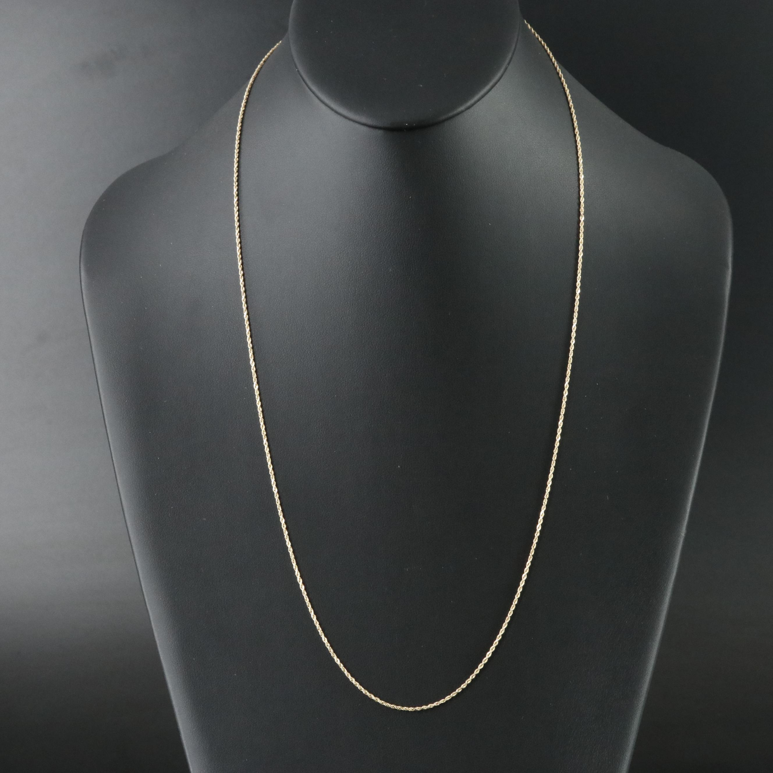 14K Braided Rope Chain Necklace