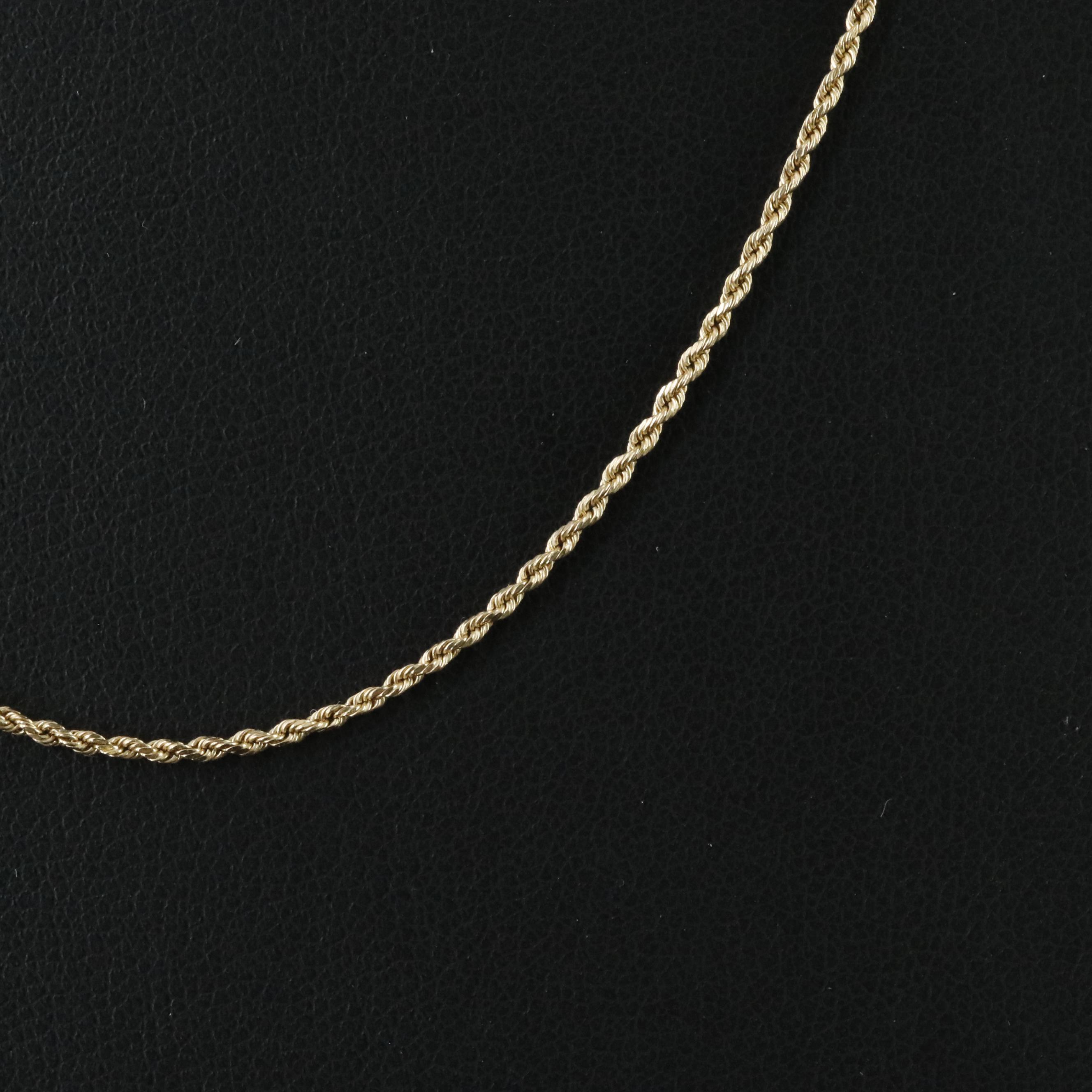 14K Braided Rope Chain Necklace