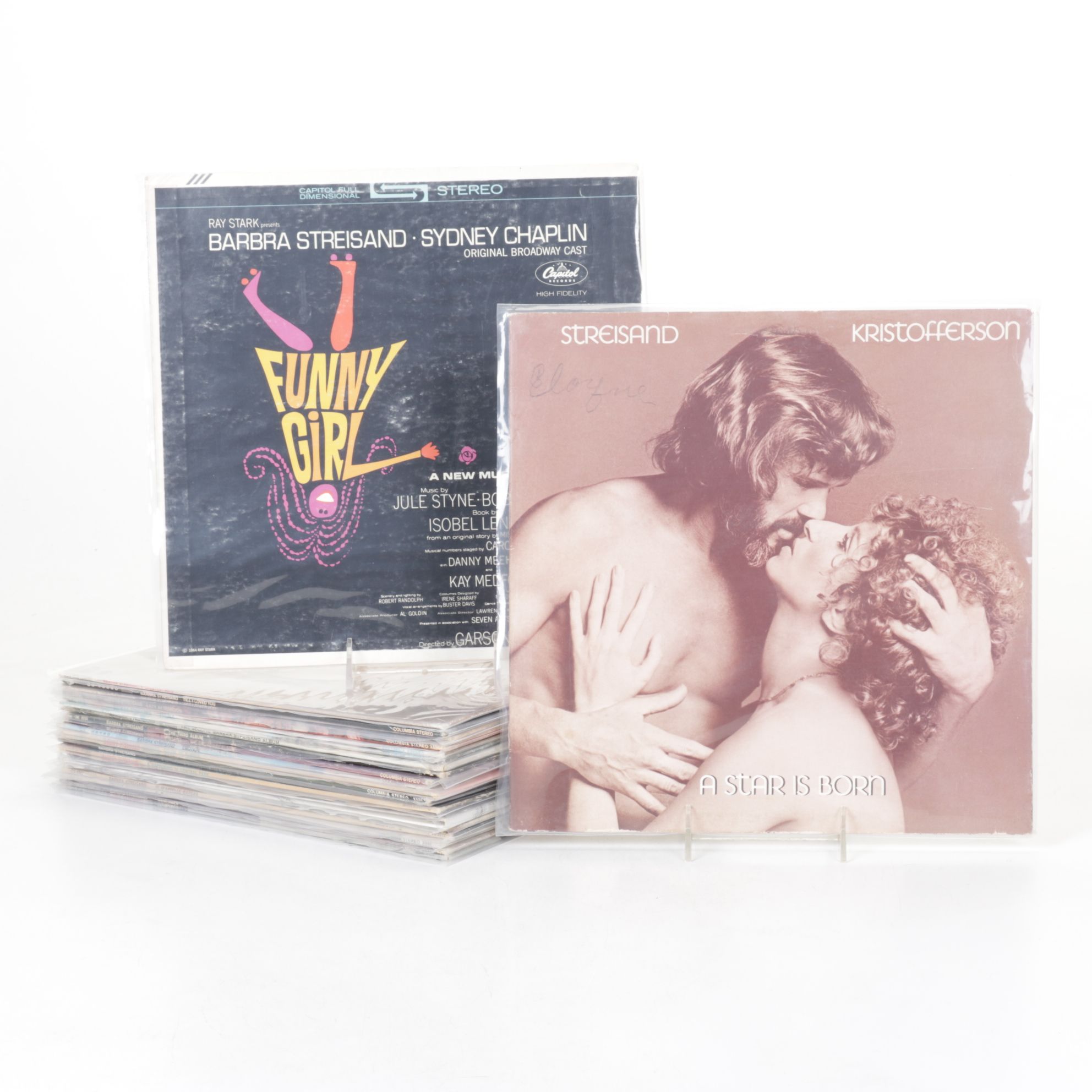 Barbra Streisand in "Funny Girl" and "A Star is Born" with More Vinyl Records