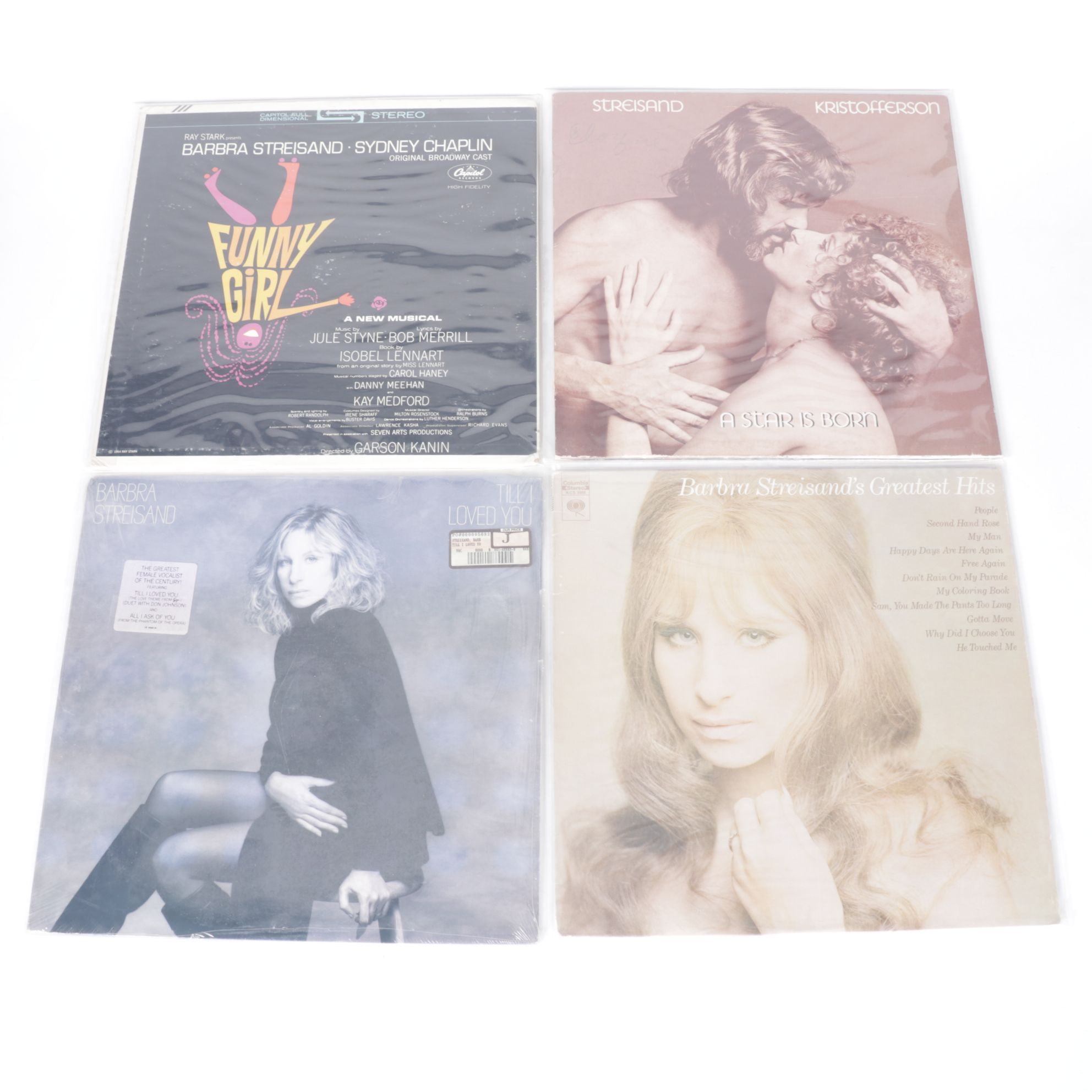 Barbra Streisand in "Funny Girl" and "A Star is Born" with More Vinyl Records