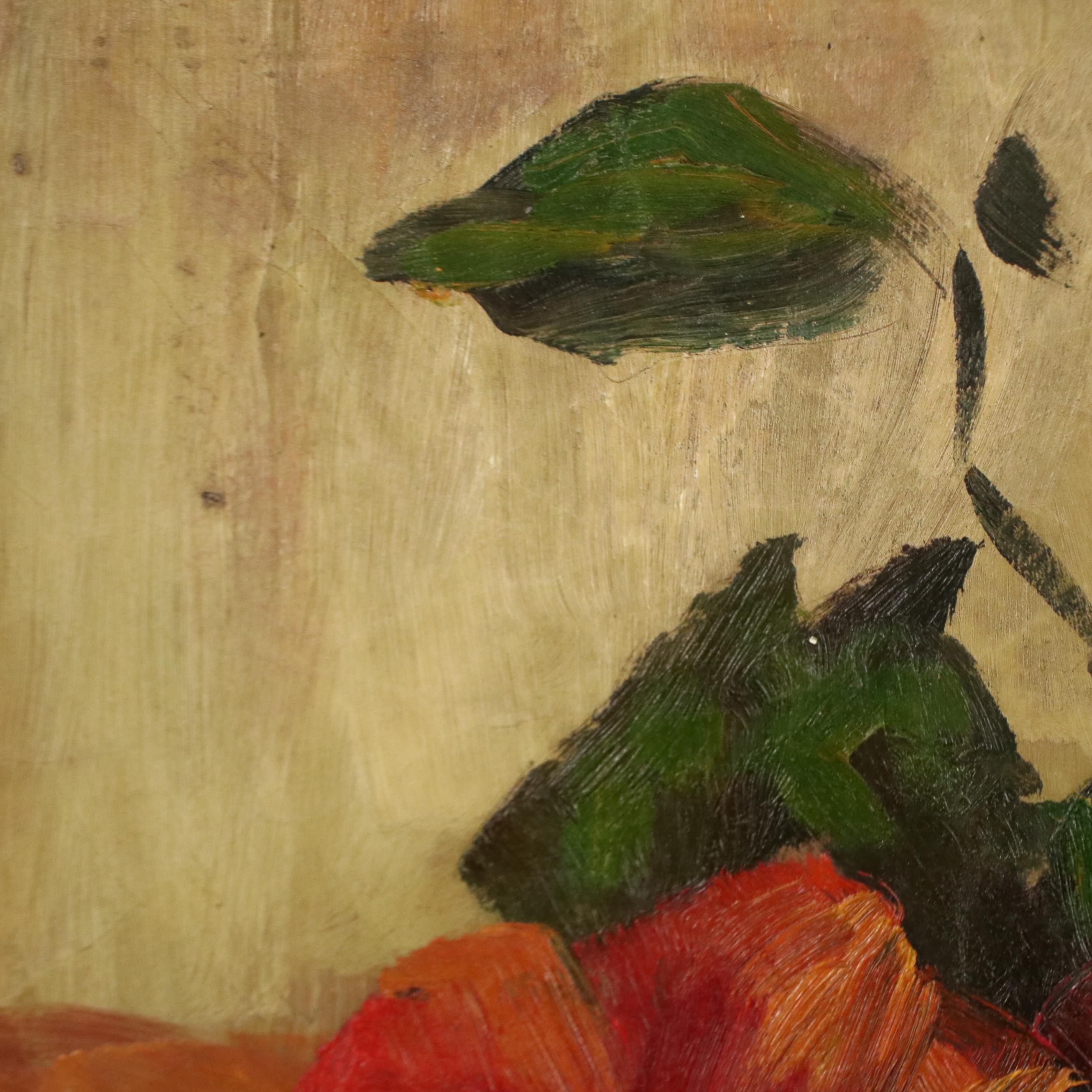 Floral Still Life Oil Painting, Circa 2010