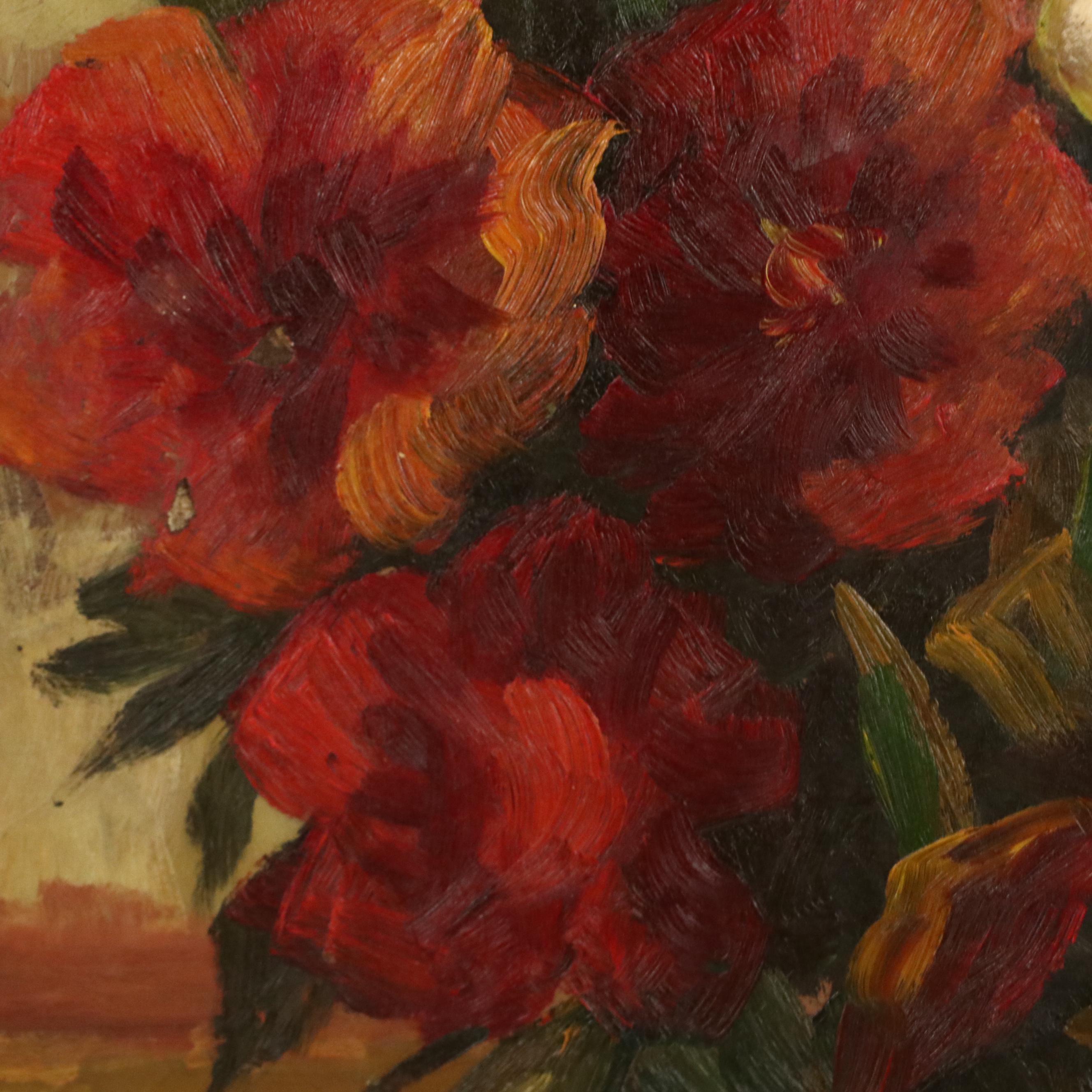 Floral Still Life Oil Painting, Circa 2010