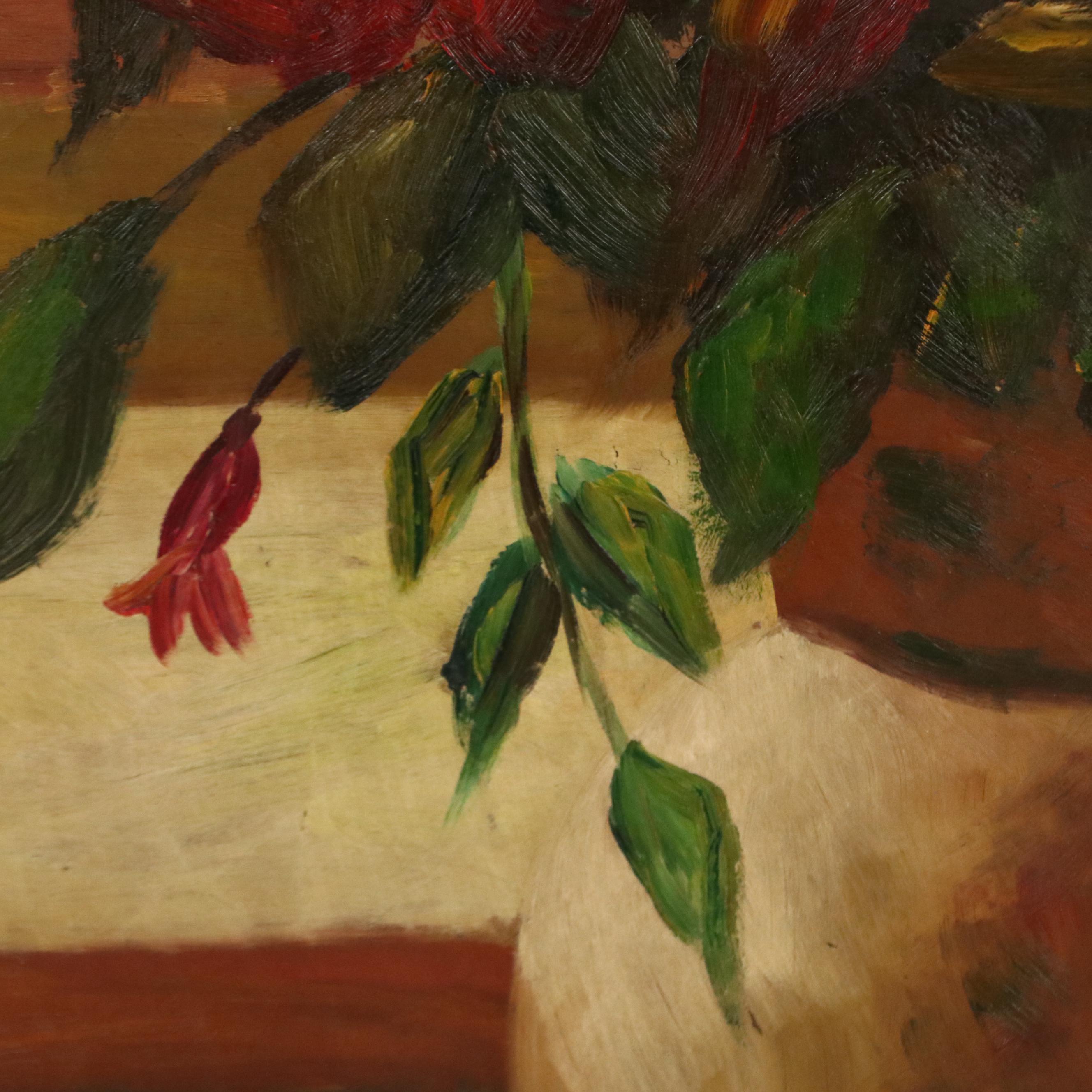 Floral Still Life Oil Painting, Circa 2010