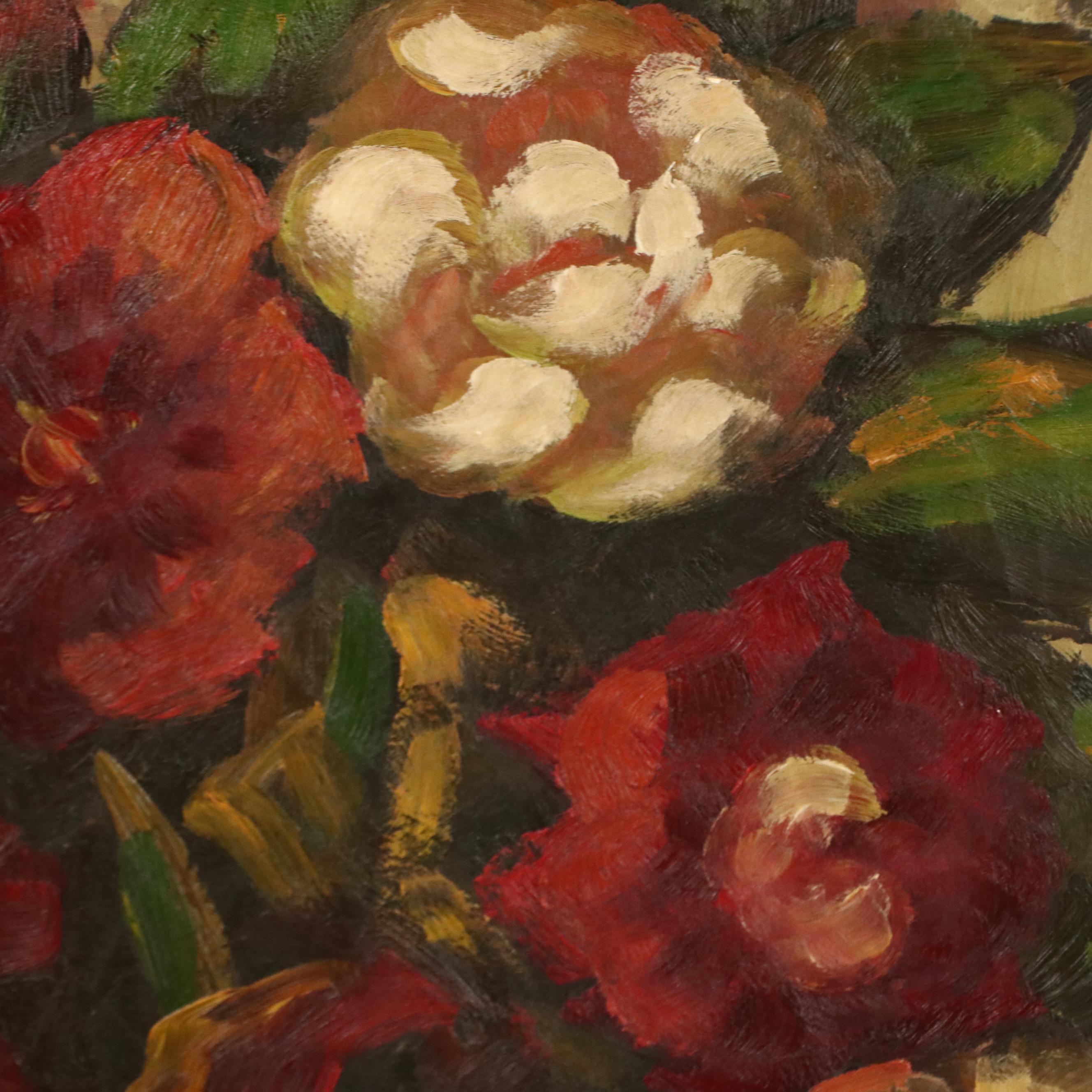 Floral Still Life Oil Painting, Circa 2010