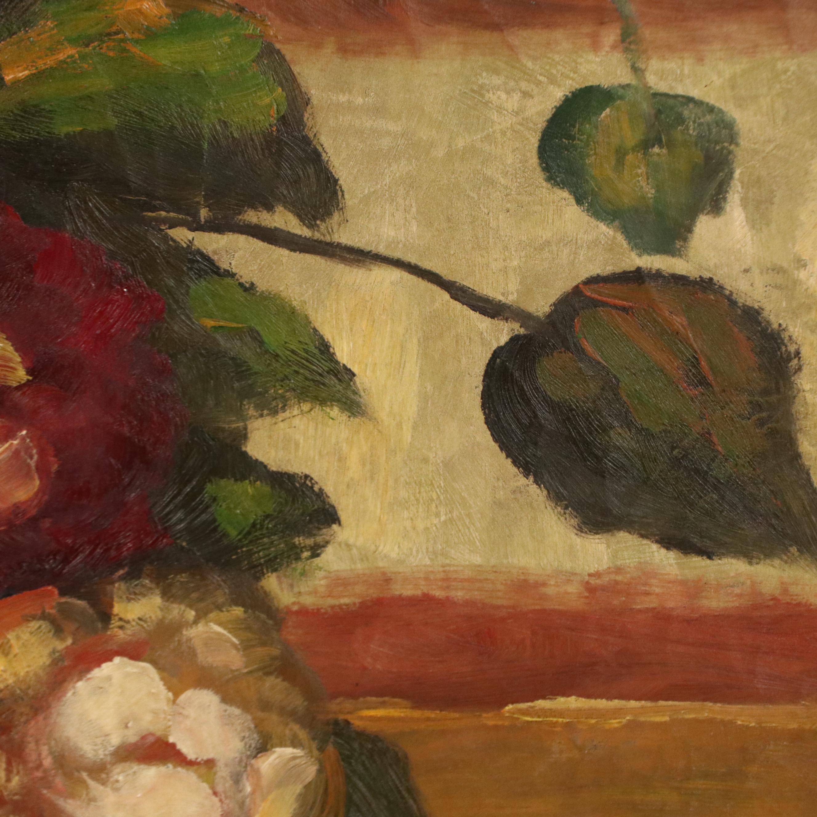 Floral Still Life Oil Painting, Circa 2010