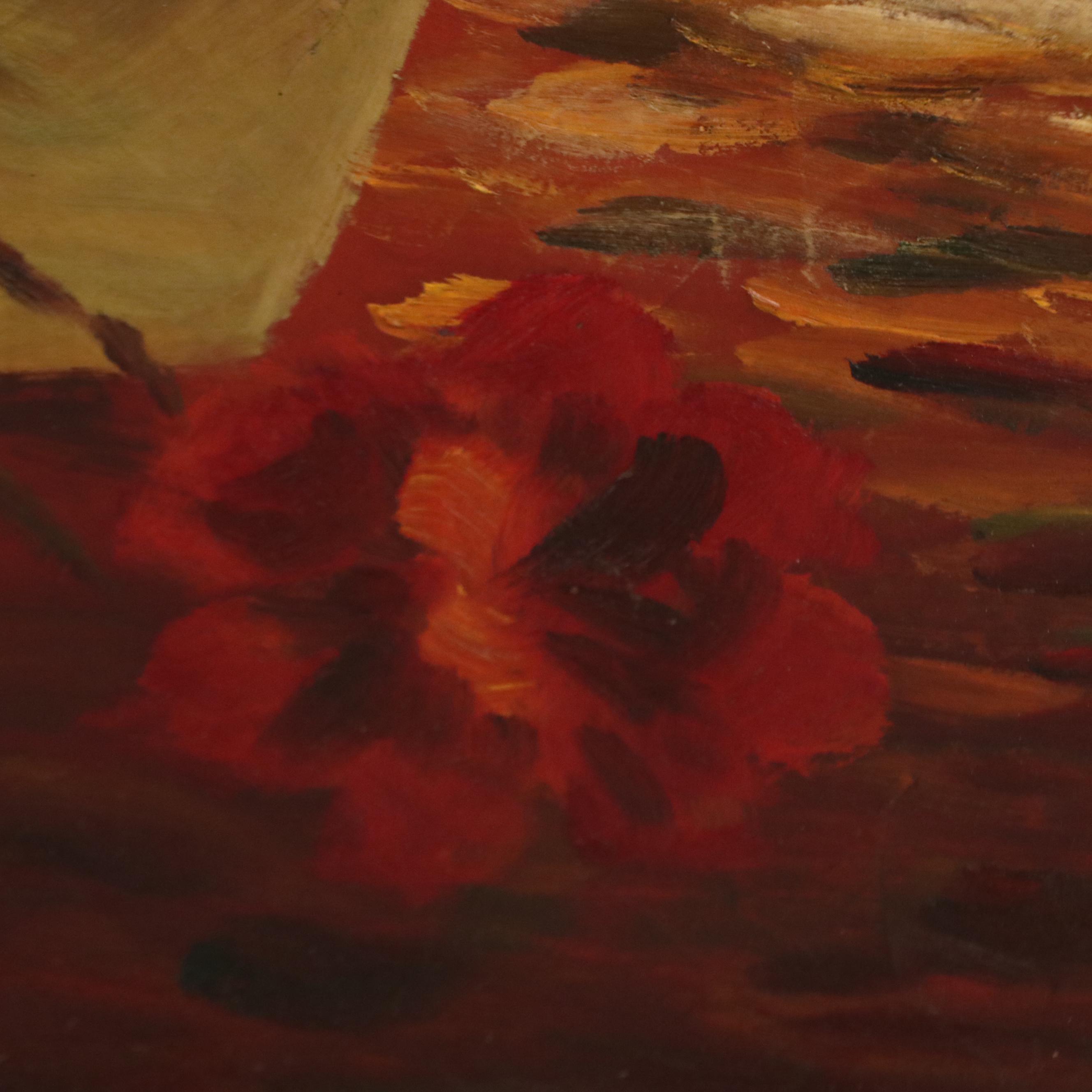 Floral Still Life Oil Painting, Circa 2010