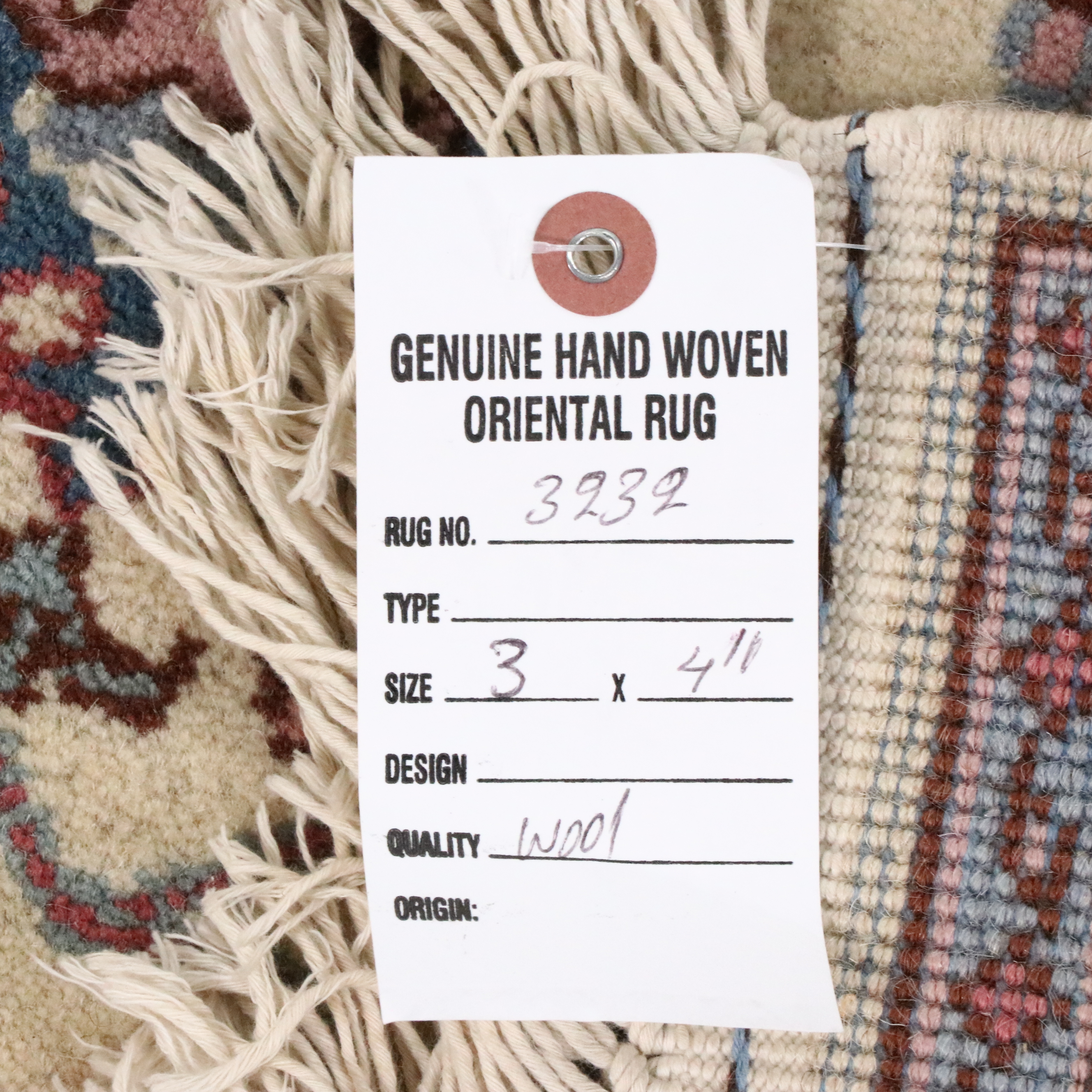 3'1 x 5'8 Hand-Knotted Indo-Persian Heriz Area Rug