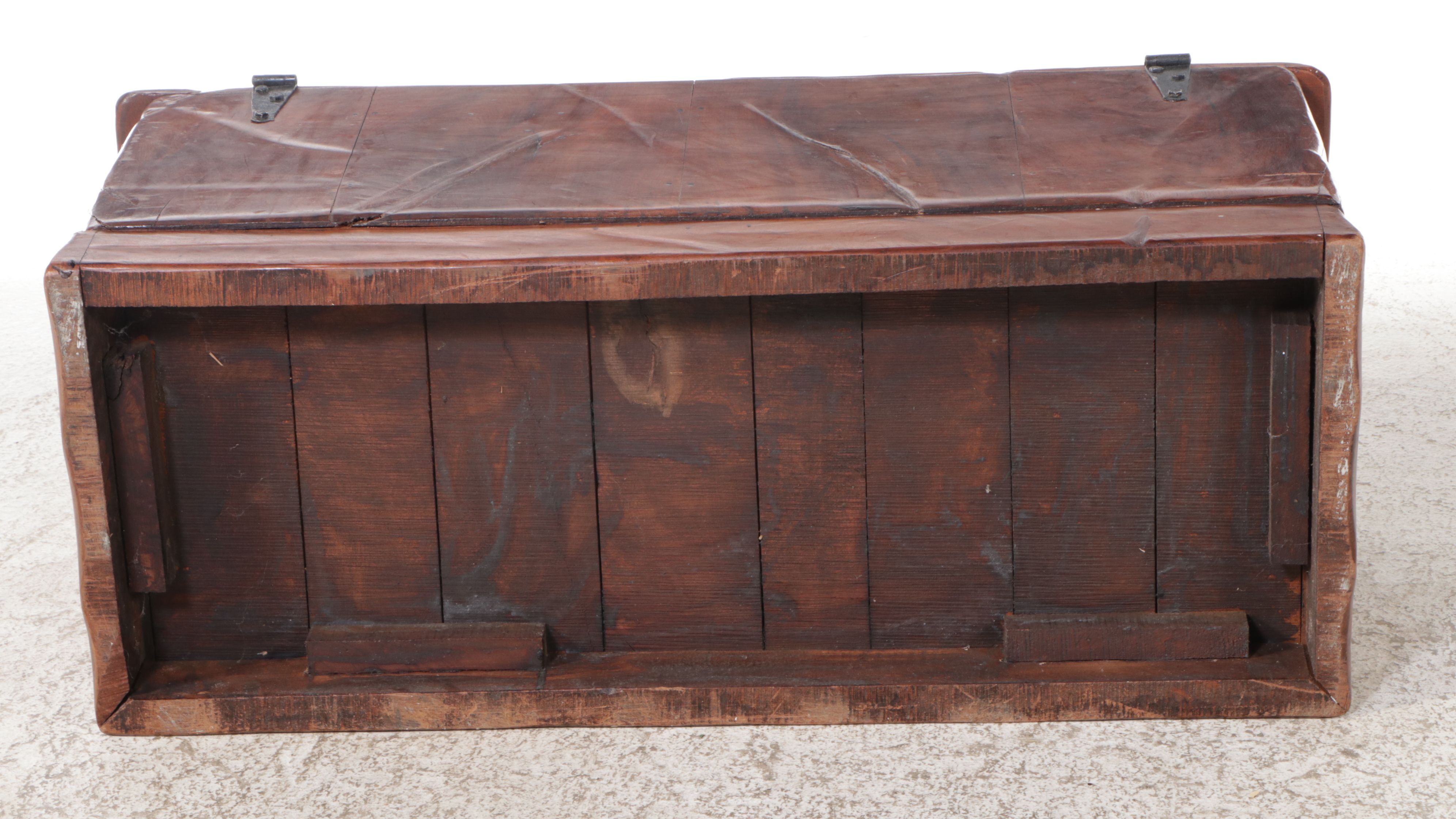 Vintage Walnut Trunk, Mid to Late 20th Century