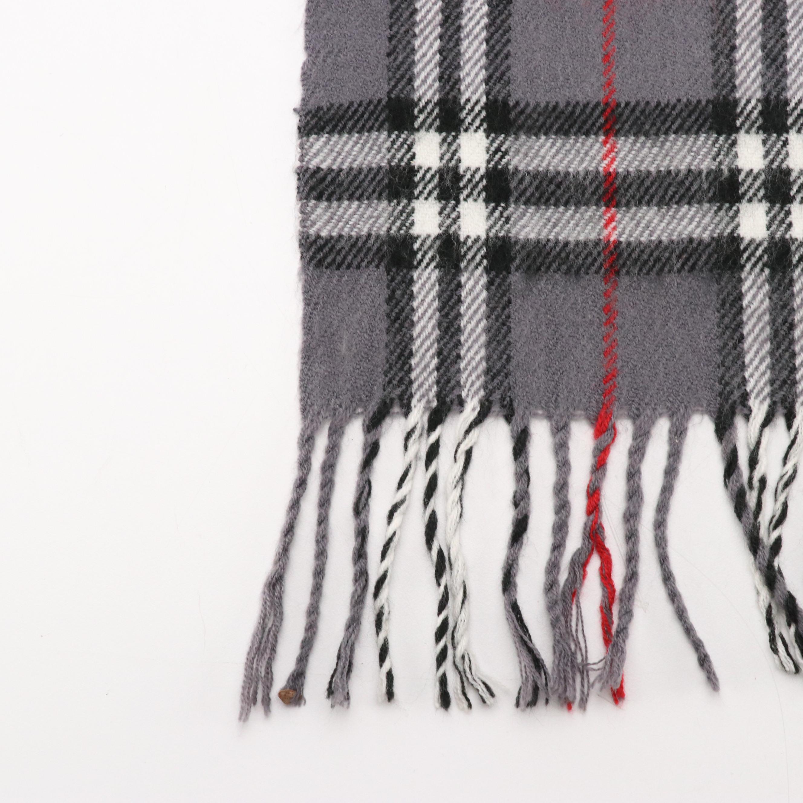 Burberrys Vintage House Check Lambswool Fringe Scarf