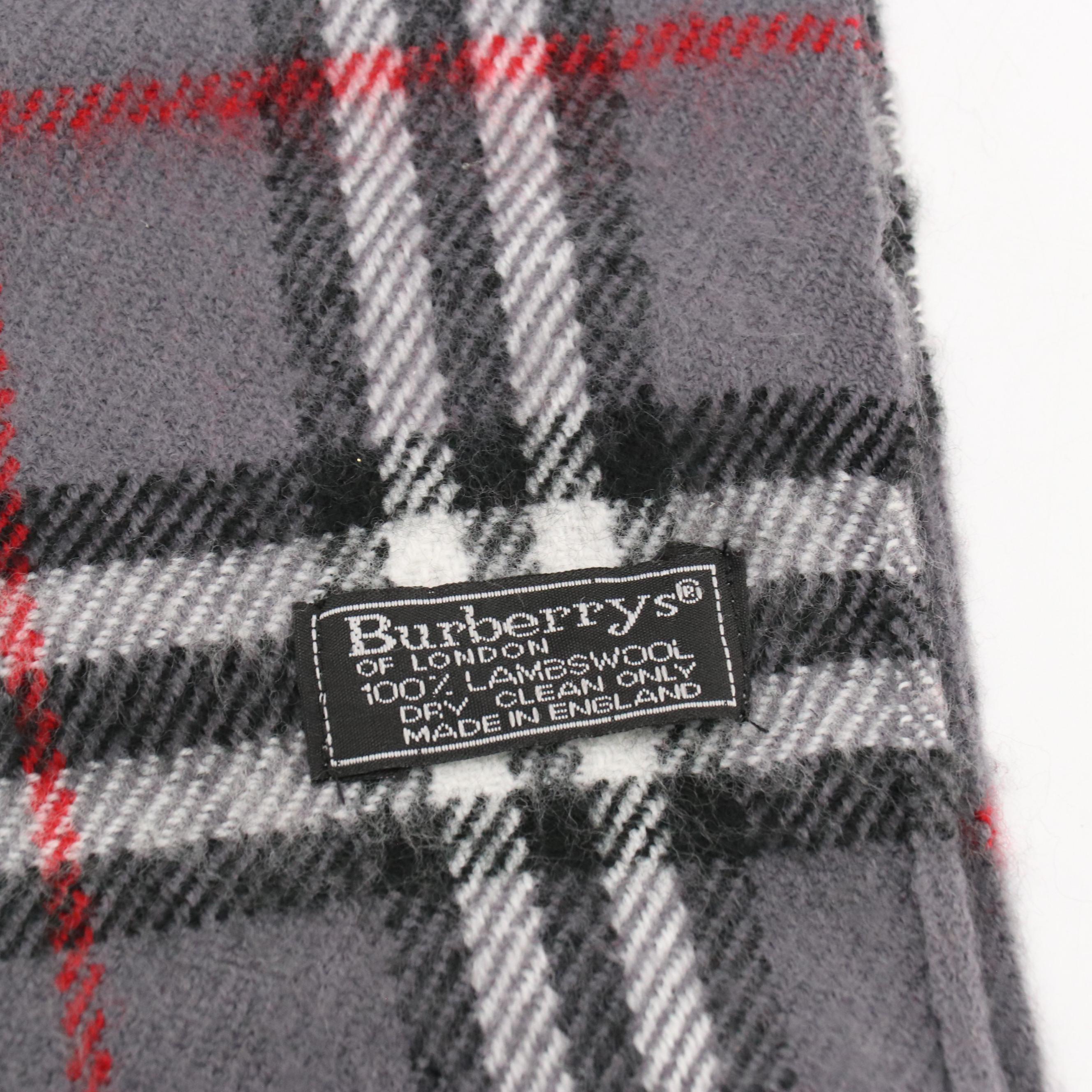 Burberrys Vintage House Check Lambswool Fringe Scarf