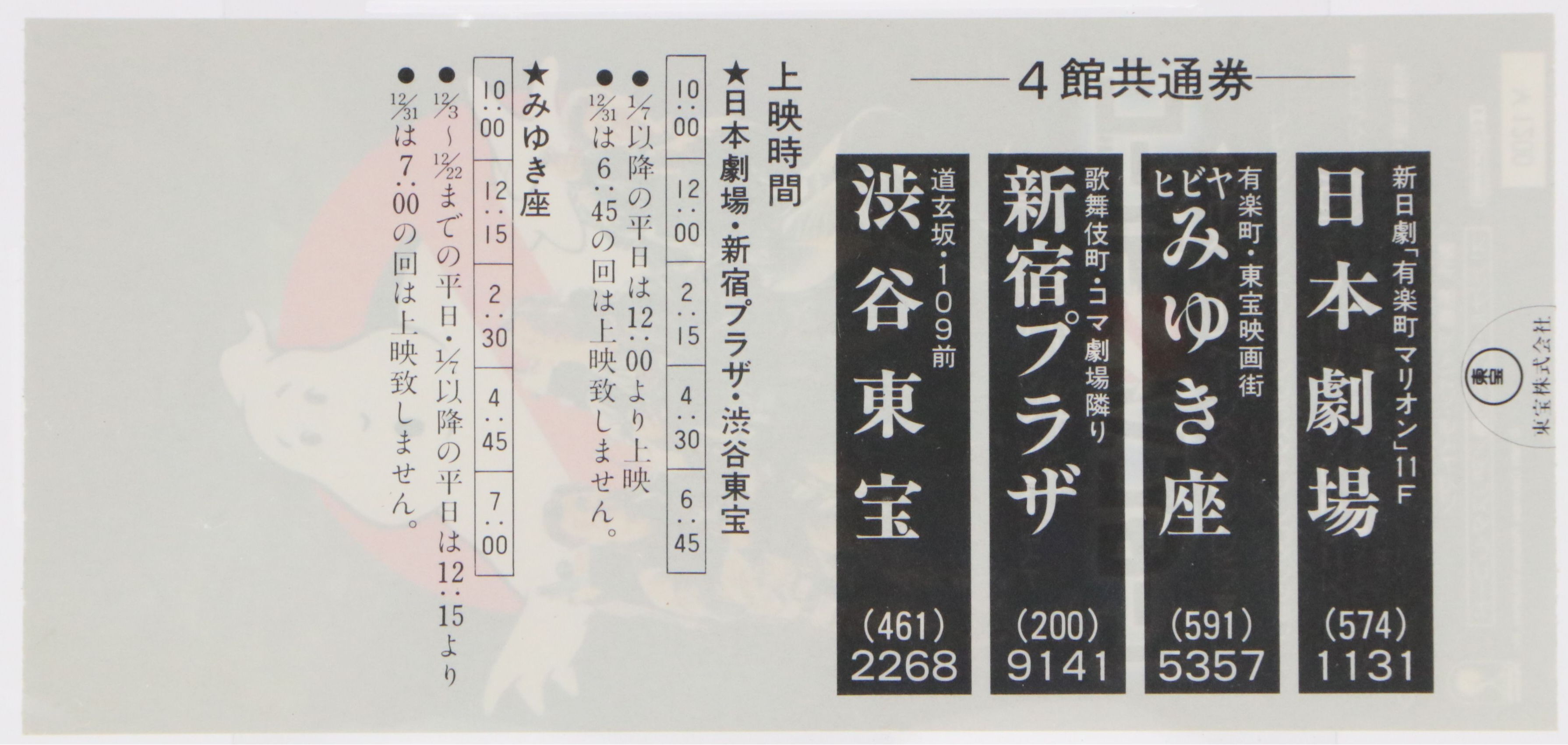 Japanese "Ghostbusters" 1984 Ticket Stub, Beckett
