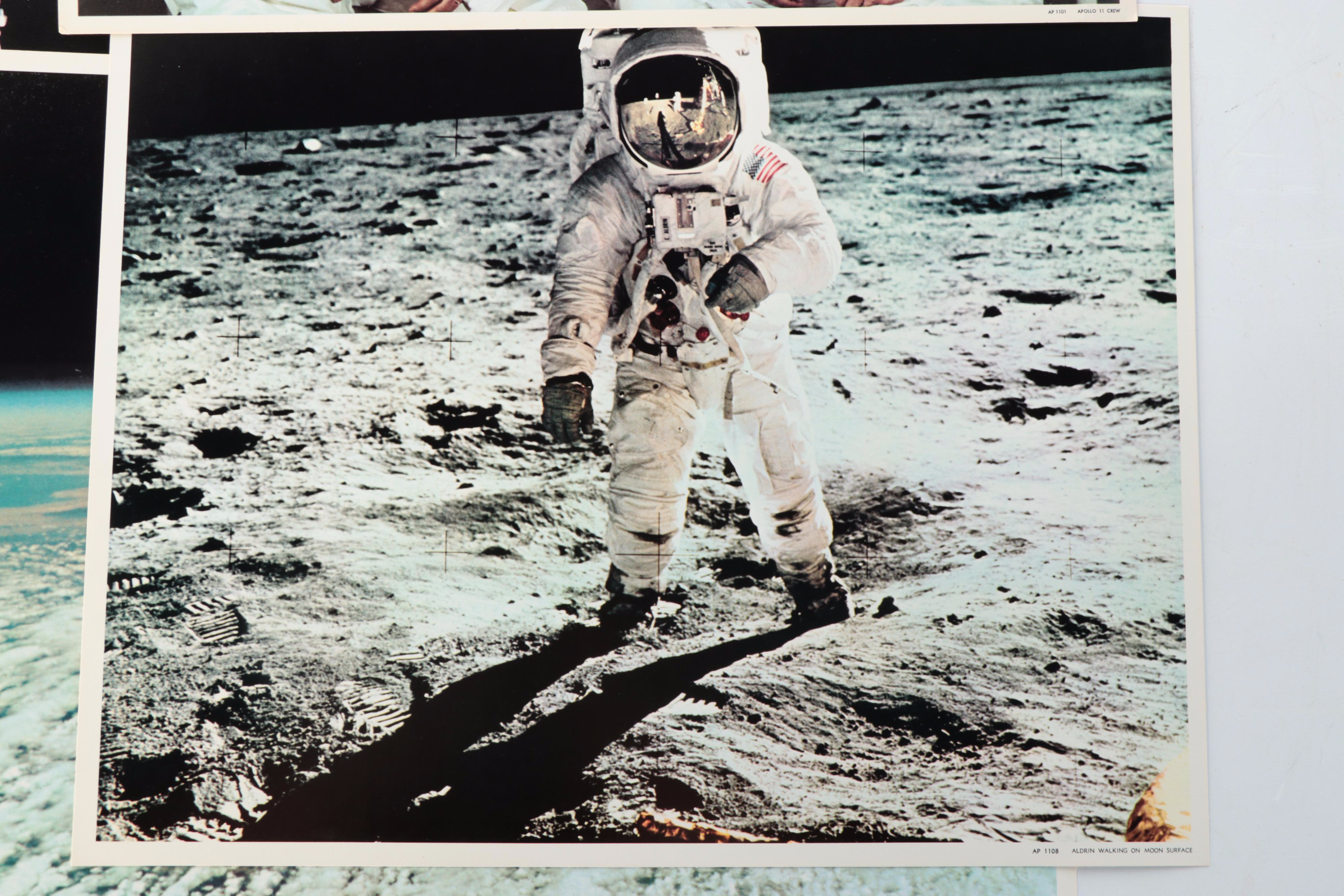 Offset Lithographs of NASA Scenes Including "Apollo 11 Crew"