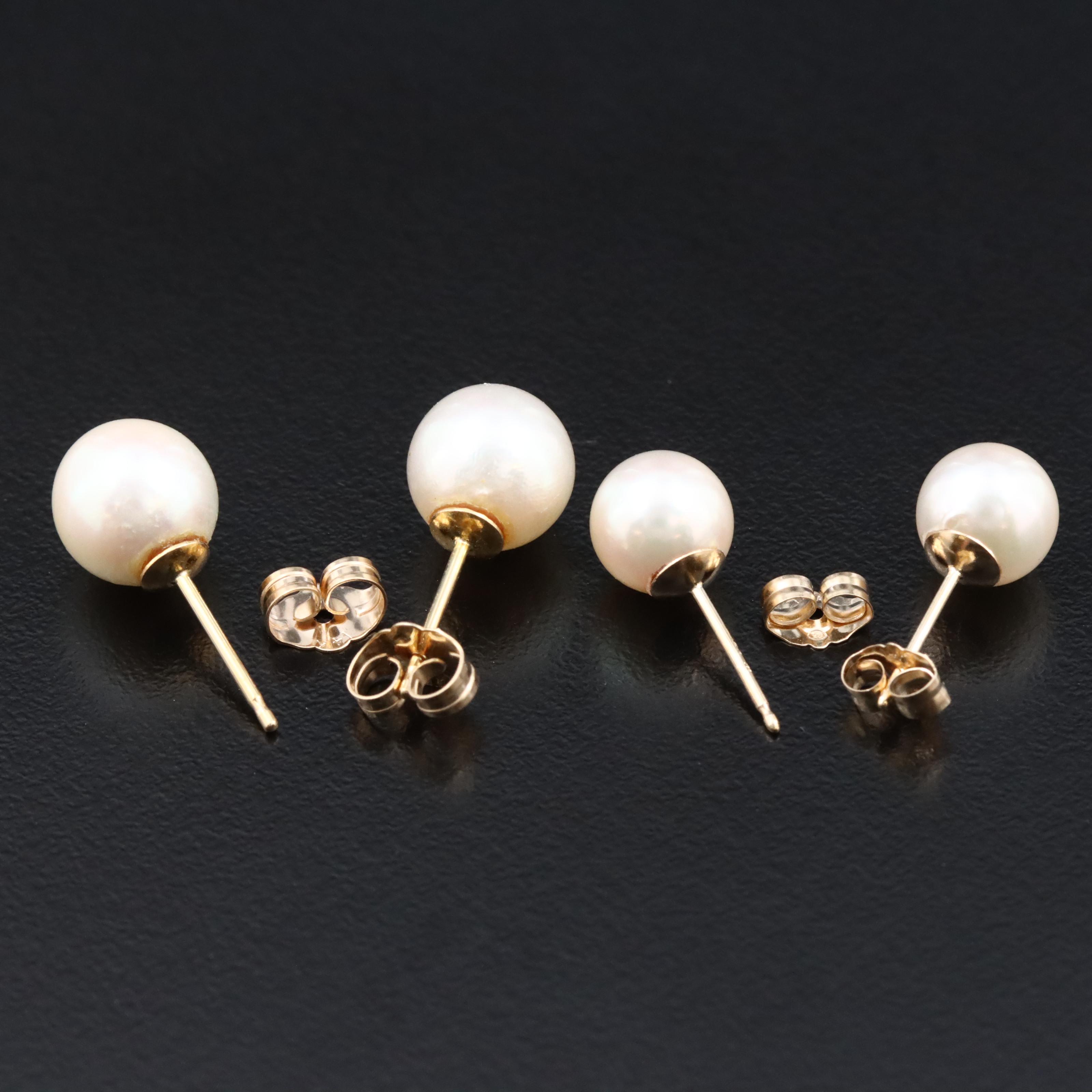 14K Pearl Earrings