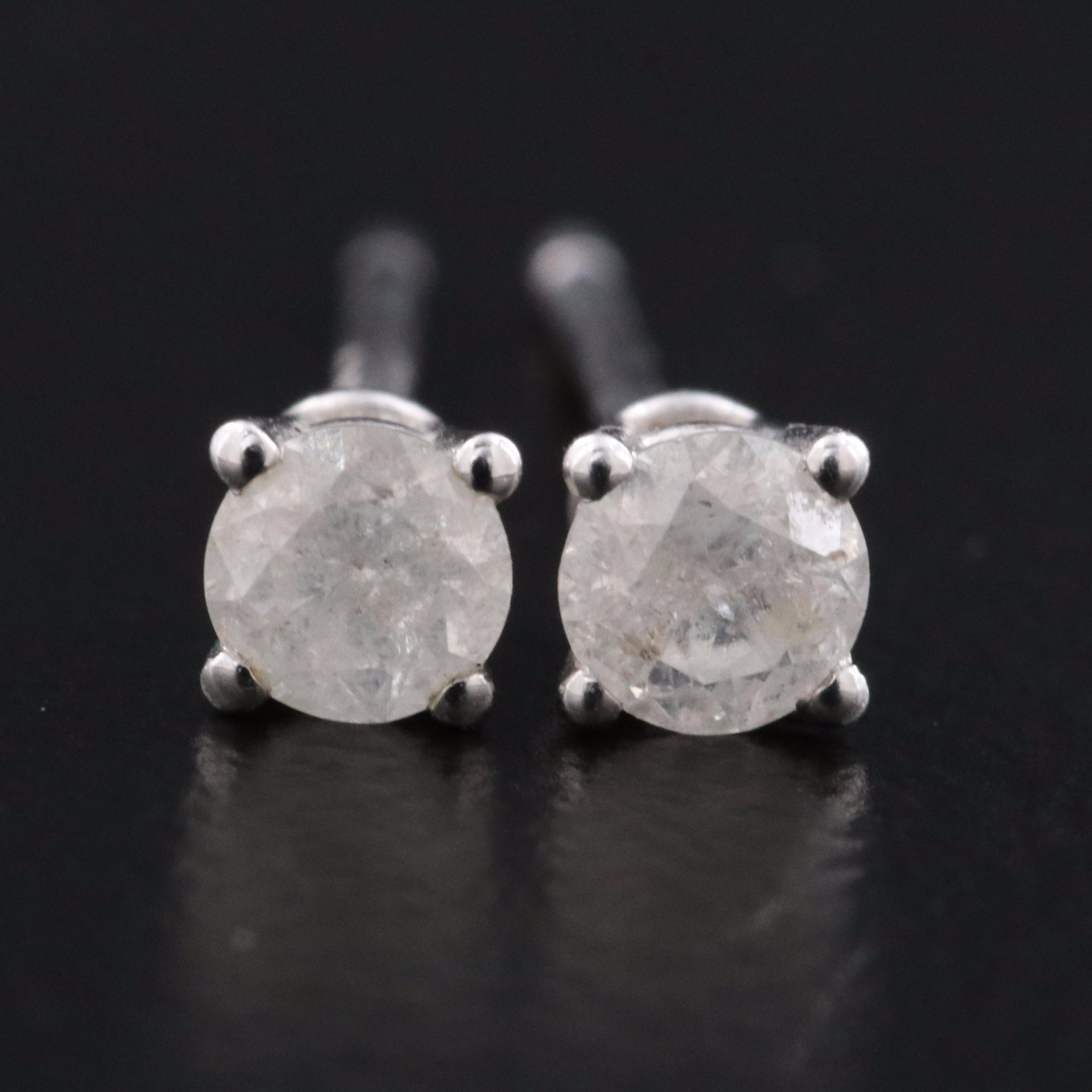 14K 0.22 CTW Diamond Solitaire Earrings