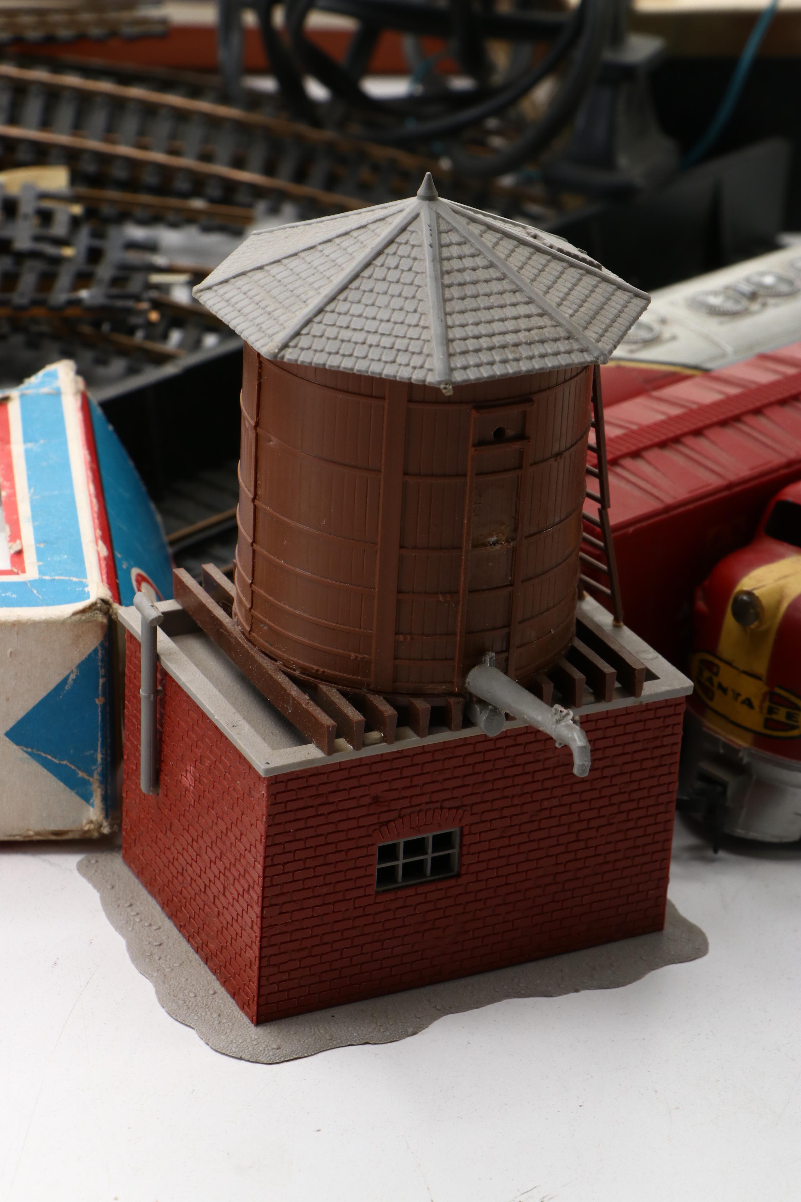 Santa Fe F7  Locomotives with Boxcars, Accessories and Other Model Trains