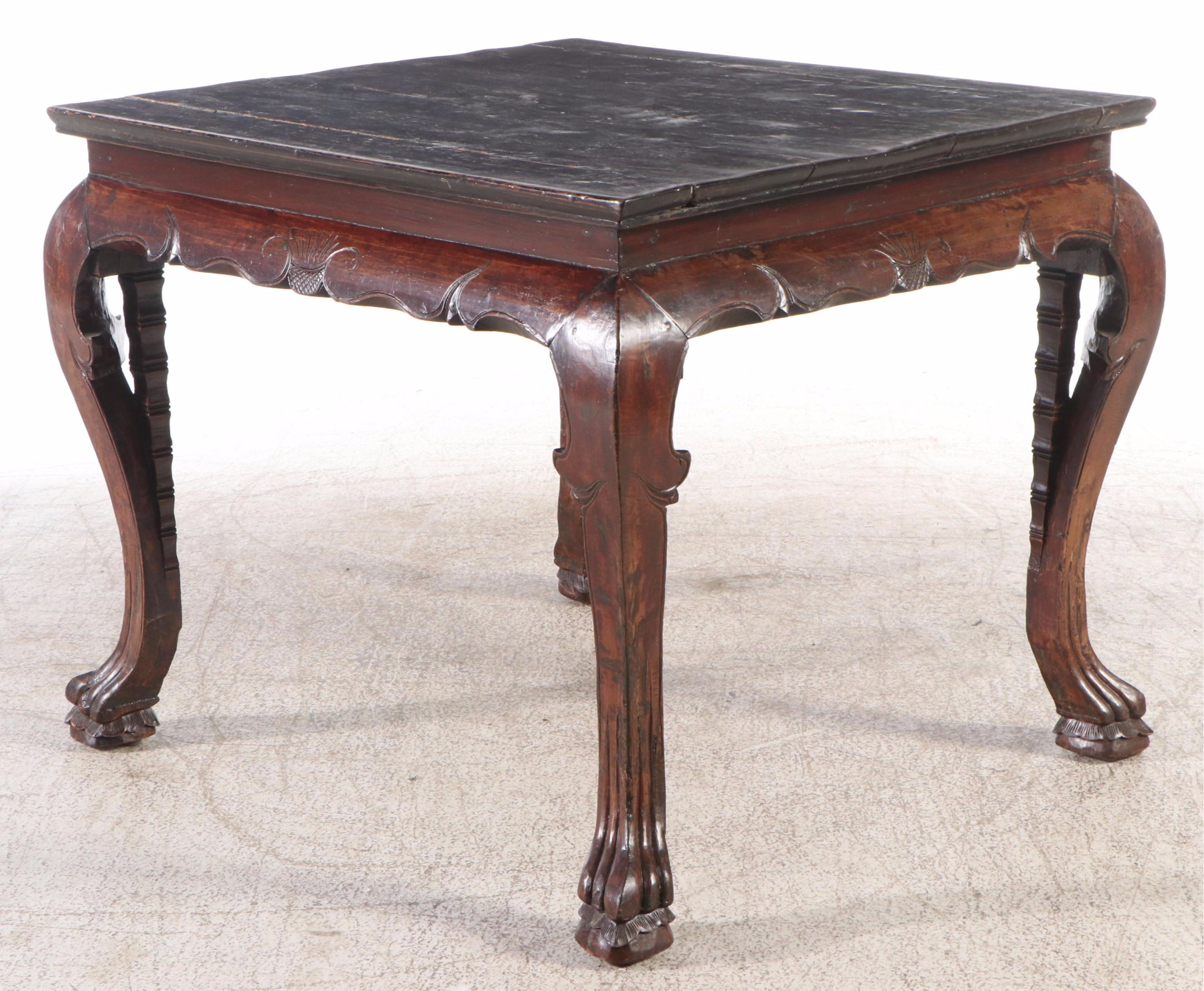 George III Mahogany Tea Table, 19th Century